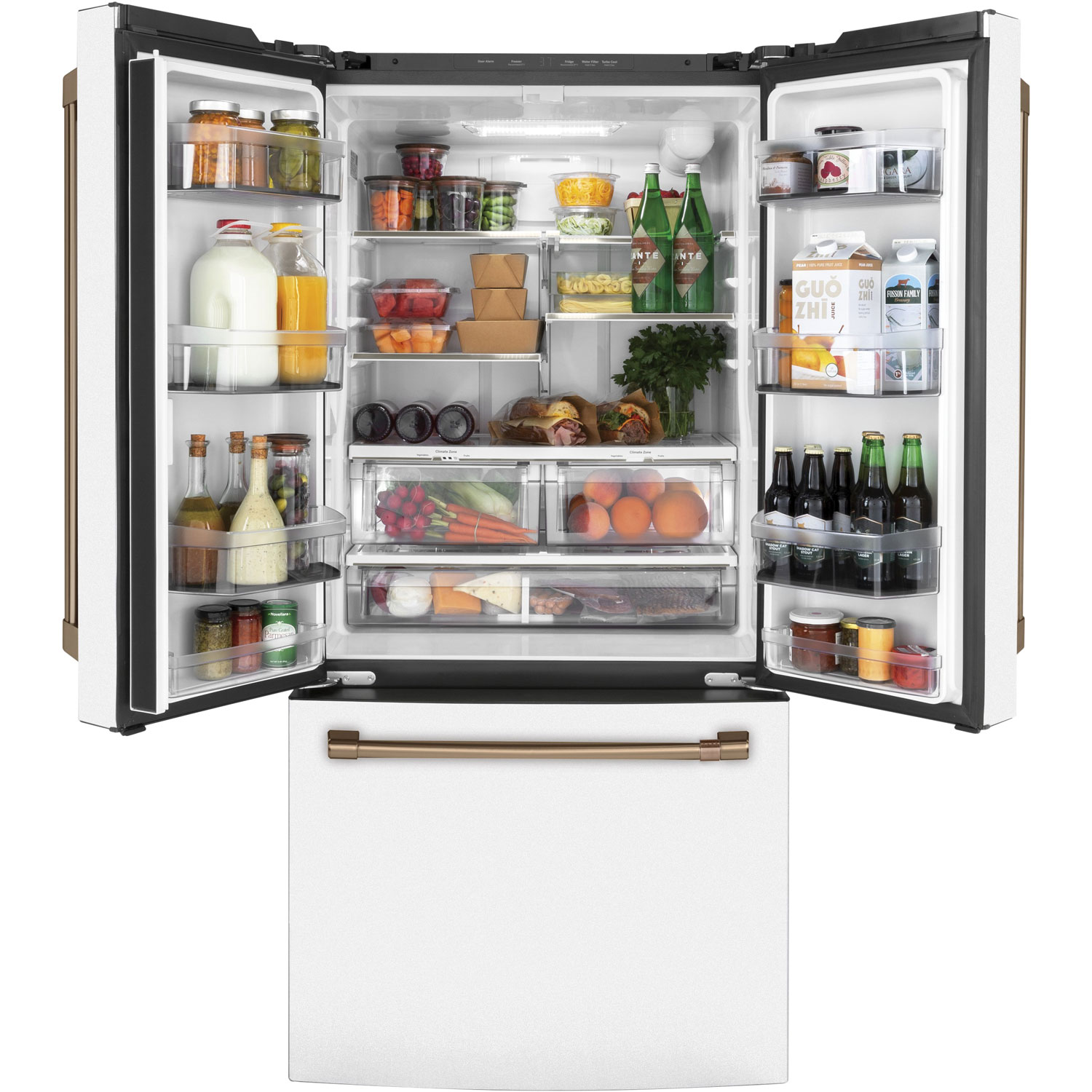 Café 33" 18.6 Cu. Ft. French Door Refrigerator with Water Dispenser - Matte White