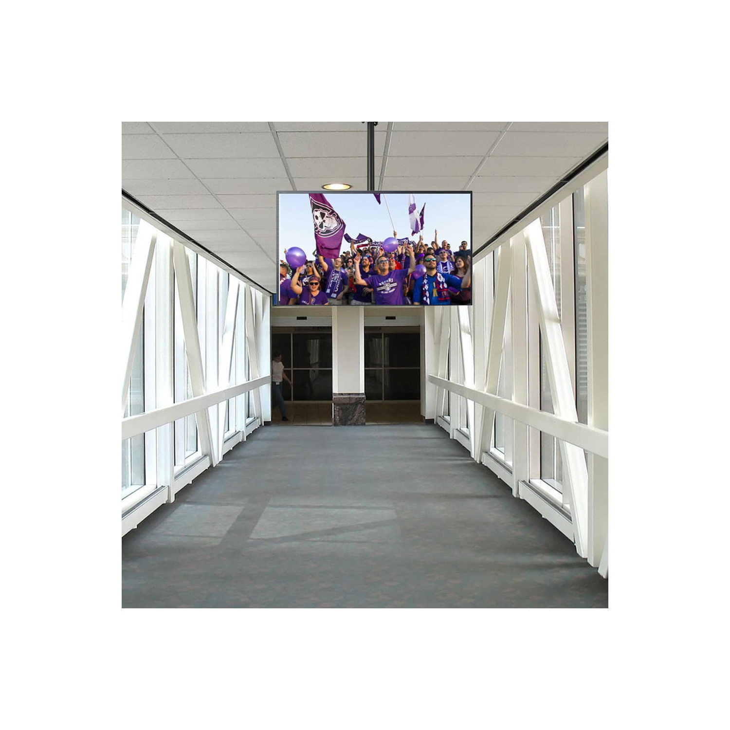 Support de plafond universel pour téléviseur de 37 à 80 po; hauteur réglable; tablette pour téléviseur jusqu'à 110 lb; VESA 600 x 400 mm