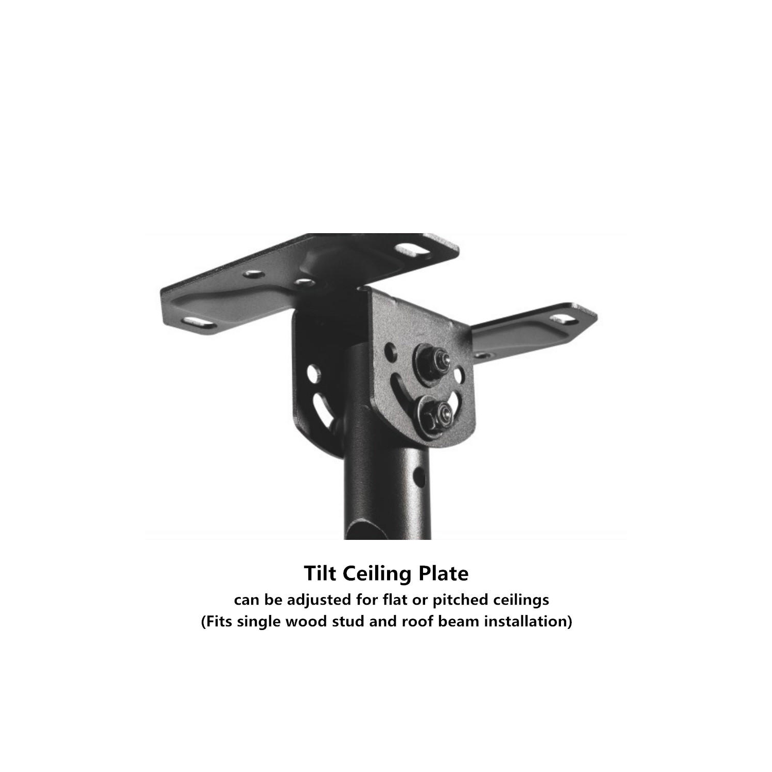 Support de plafond universel pour téléviseur de 37 à 80 po; hauteur réglable; tablette pour téléviseur jusqu'à 110 lb; VESA 600 x 400 mm