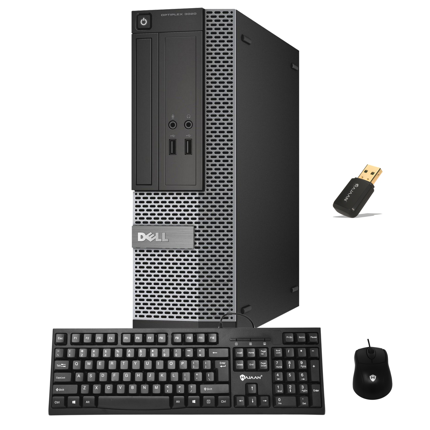 Refurbished (Good) - Refurbished(2015 Model) Desktop PC Dell OptiPlex 3020  SFF Intel i5 4570 8GB RAM 128GB SSD Windows 10 Pro HDMI Adapter WiFi