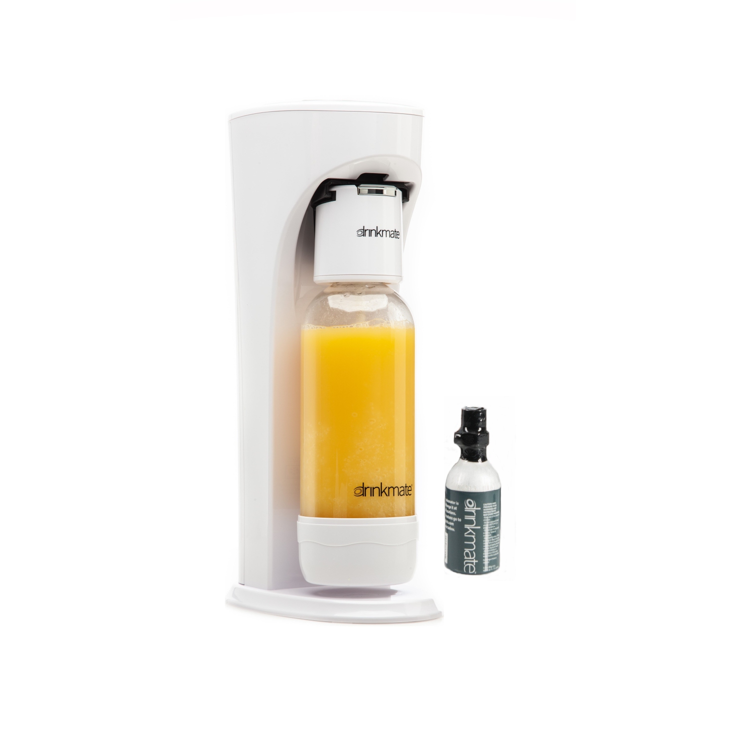 Drinkmate OmniFizz Soda Machine with 10L CO2, Carbonates ANY Drink - Classic White