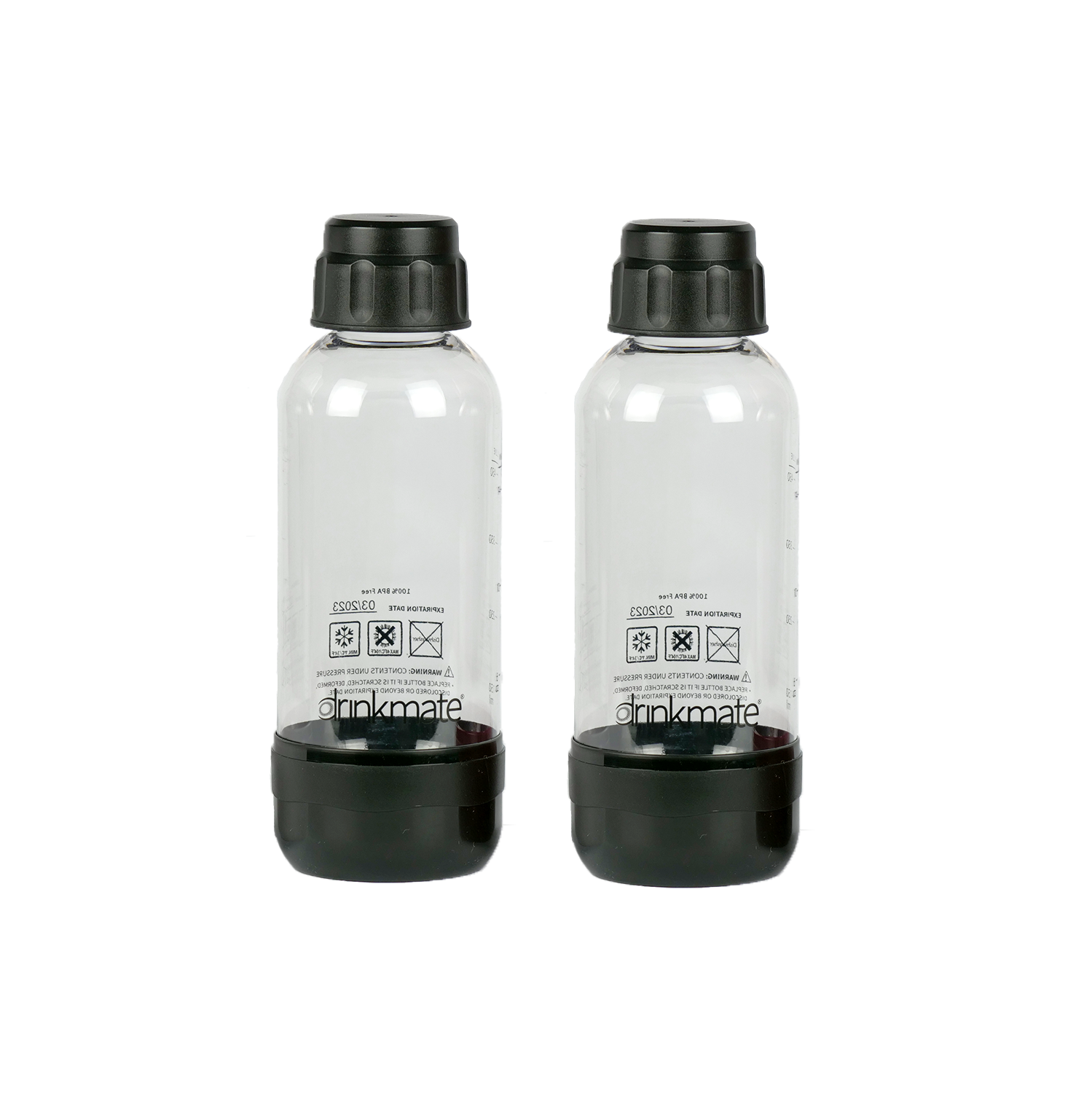 Drinkmate 0.5L Carbonating Bottles - Black, 2 Pack