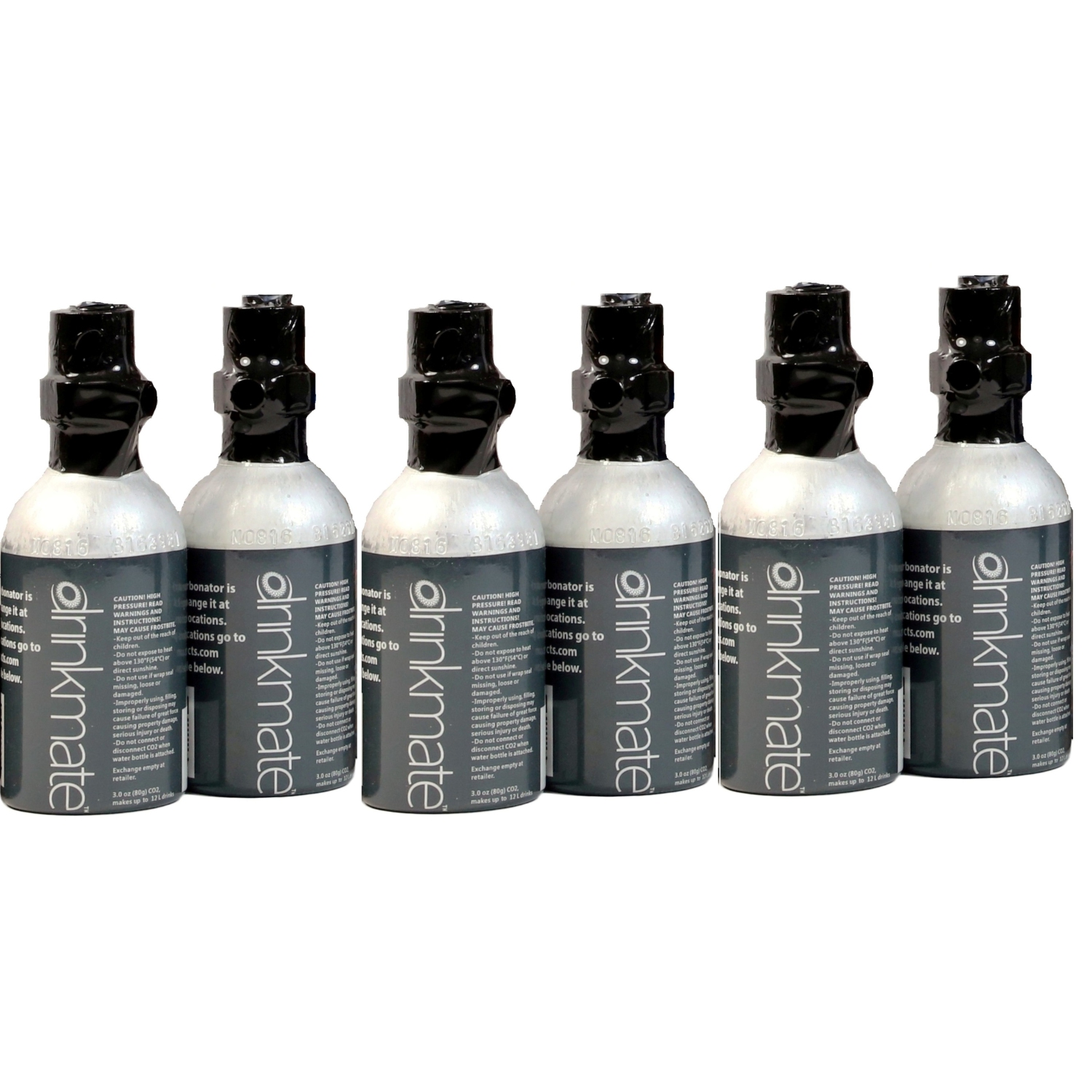 Cylindre de gaz carbonique de 10 l de Drinkmate, Paquet de 6