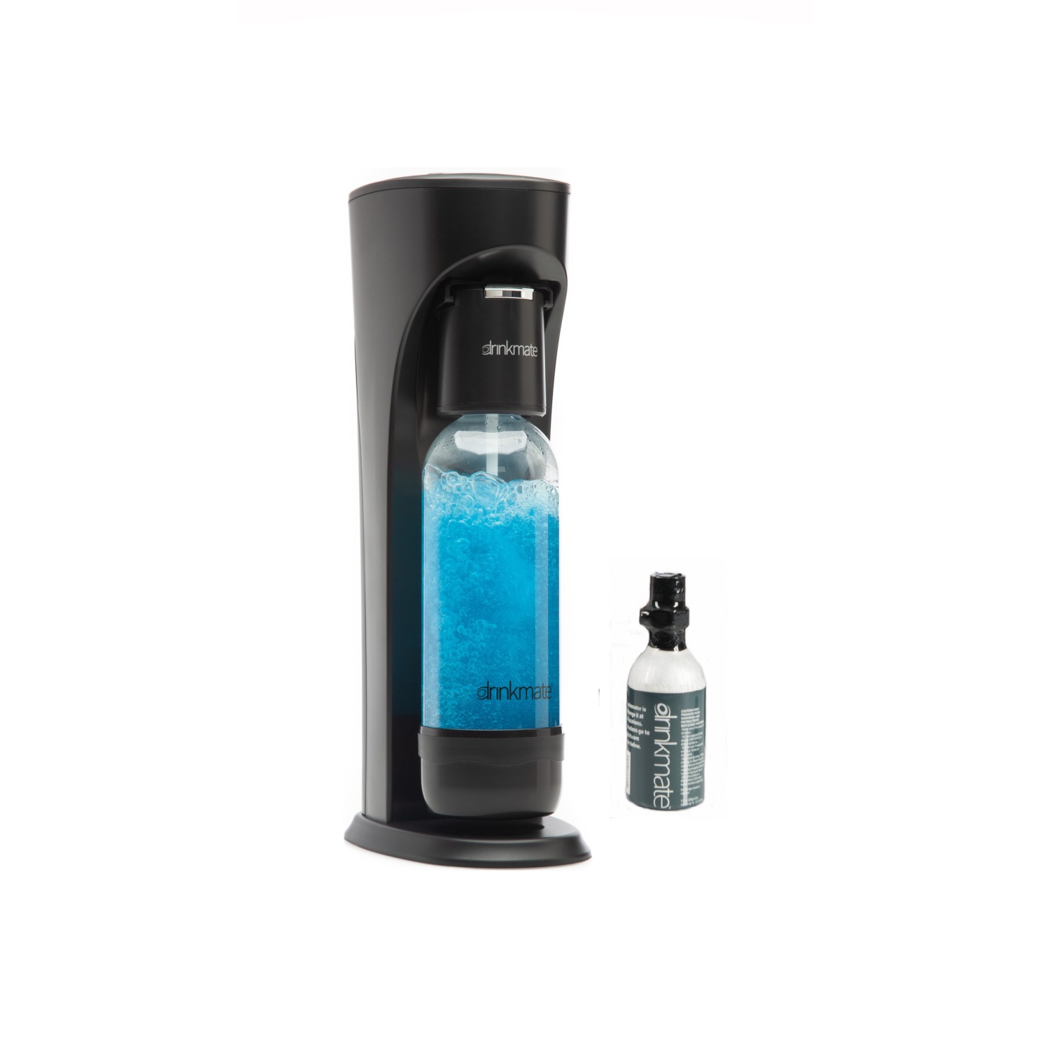 Drinkmate Machine à Gazéifier N'importe Quelle Boisson Sans La Diluer, Avec cartouche de CO2 10L, Noir Mat
