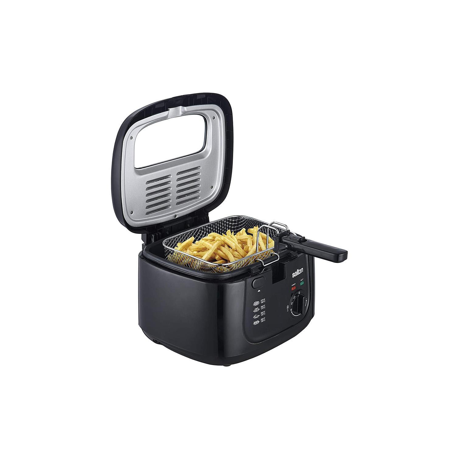 Salton DF1240BK Cool Touch Deep Fryer Black 2.5 Liters
