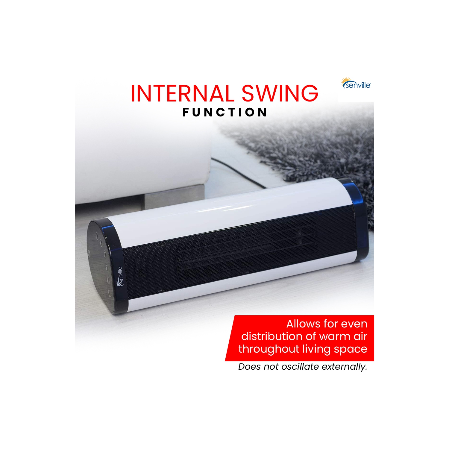 Chaufferette en Céramique 1500W Avec Télécommande de Senville