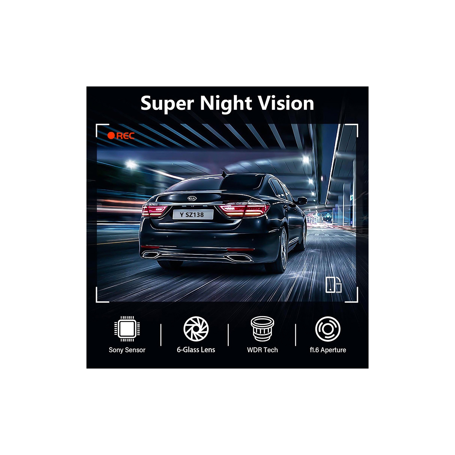 [2019 New version] caméra de tableau de bord IPS HD intégrale 1080p 4 po d’Apexcam enregistreur de conduite avant et arrière étanche caméra