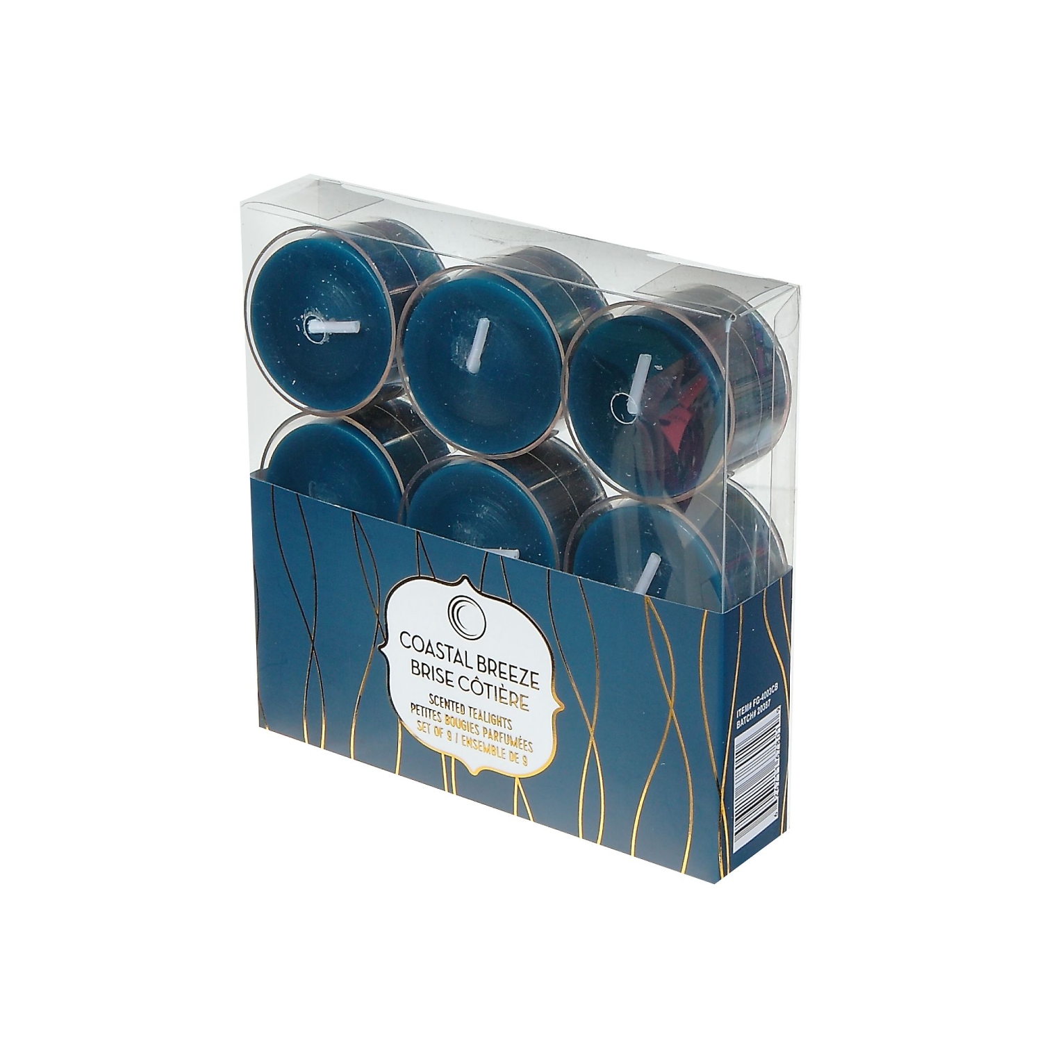 BOUGIES CHAUFFE-PLAT SURDIMENSIONNÉES TRANSPARENTES PARFUMÉES, PAQ. 9 - 19 GRAMMES