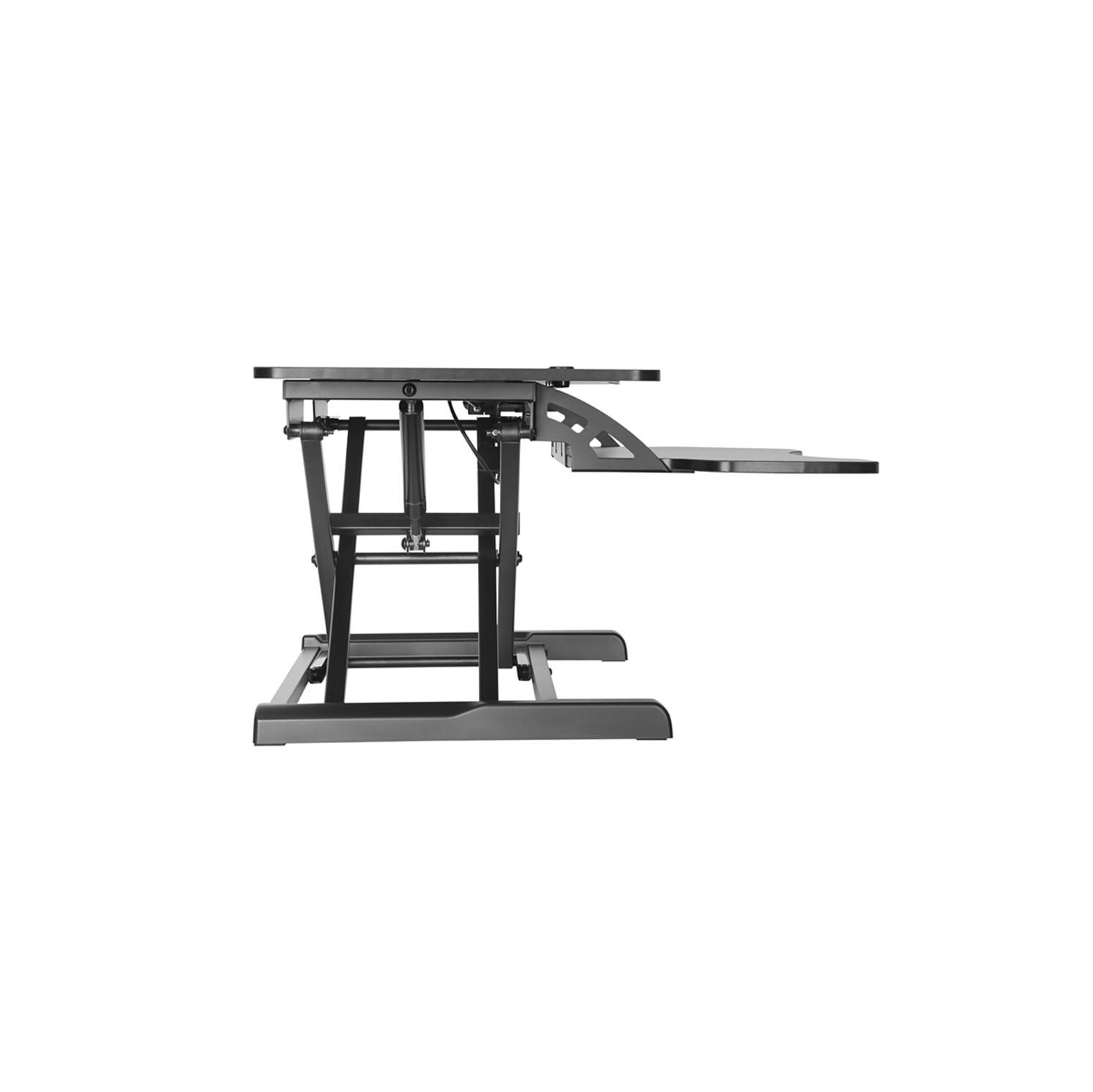32 inch Height Adjustable Sit Standing Desk Converter Dual Computer Monitor and Laptop Riser Workstation