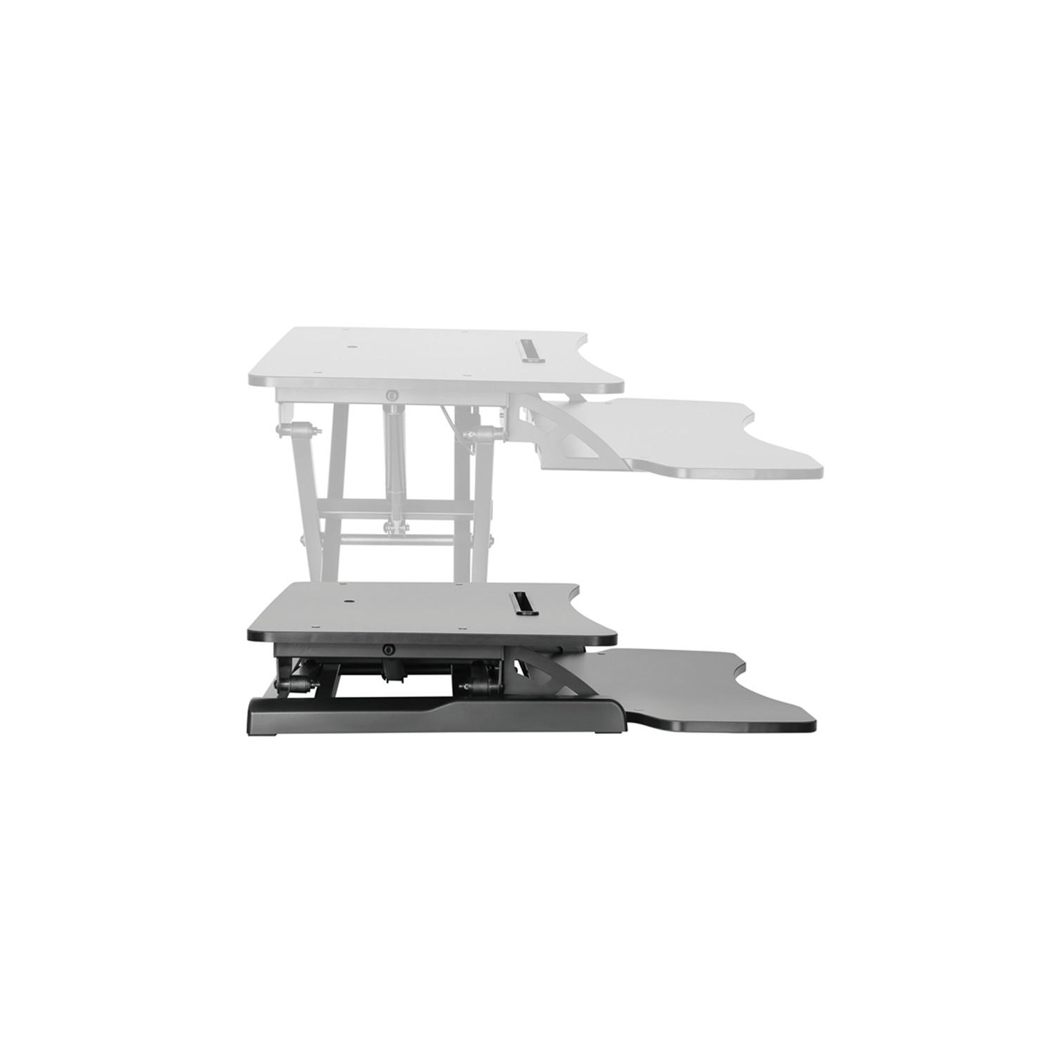 32 inch Height Adjustable Sit Standing Desk Converter Dual Computer Monitor and Laptop Riser Workstation