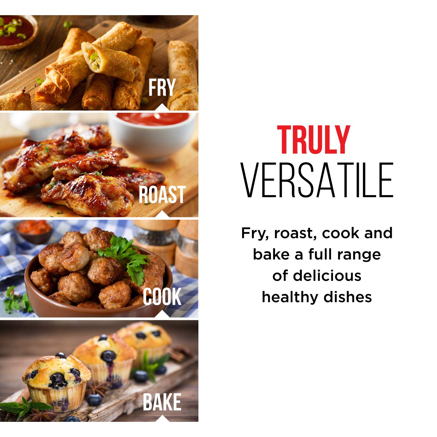 Chefman TurboFry 3.5L Air Fryer Dual Control Temperature, 60 Minutes Timer and Dishwasher Safe Basket Black