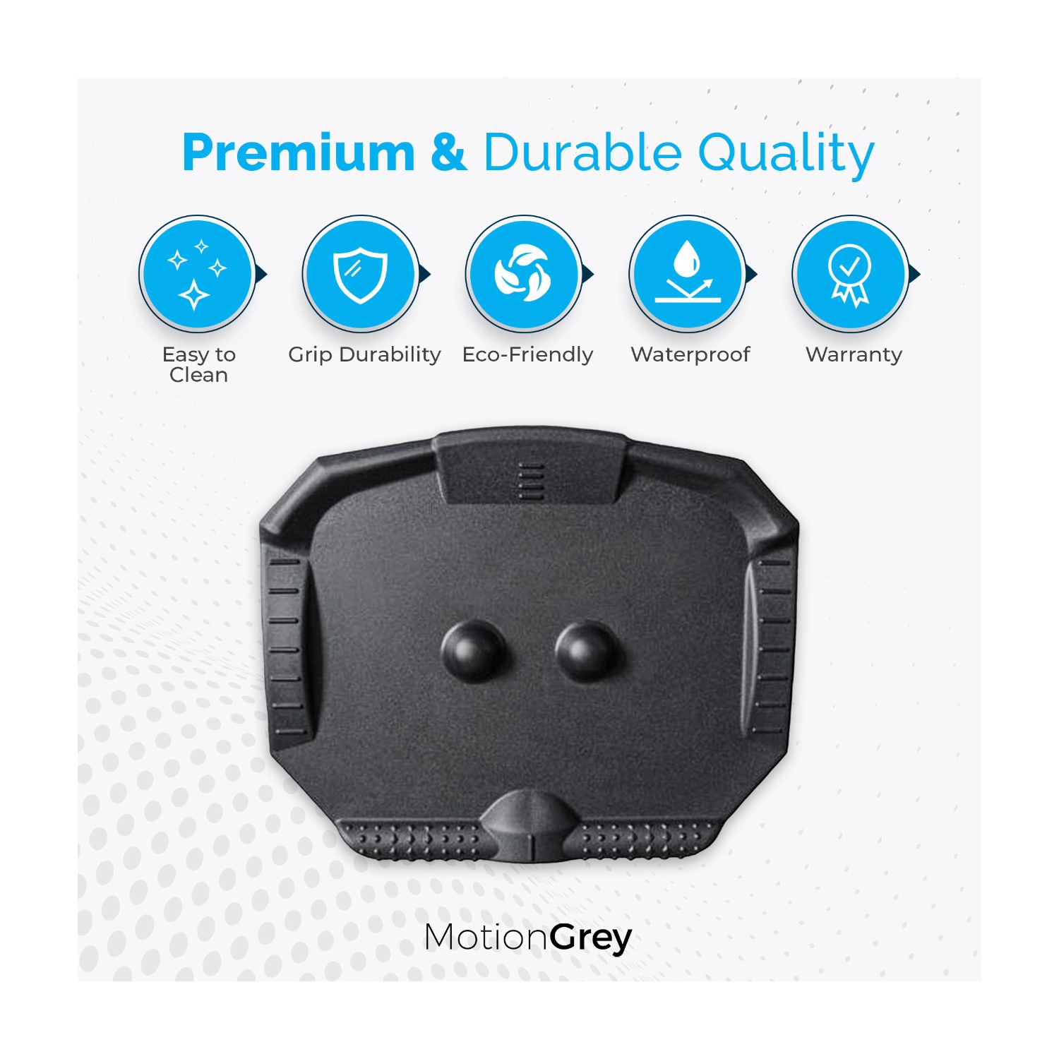 Tapis antifatigue portatif pour bureau debout Sit to Stand de MotionGrey pour bureau et plancher maison - Noir