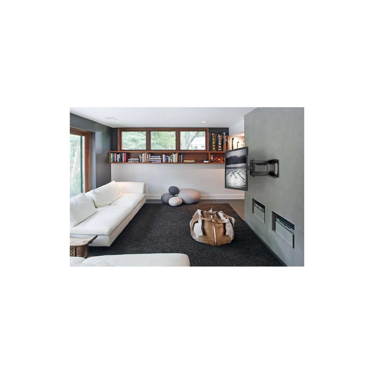 50-90&nbsp;po – supports articulés pour téléviseur, support mural robuste pour téléviseurs à écran plat ACL à DEL incurvé, convient aux montants