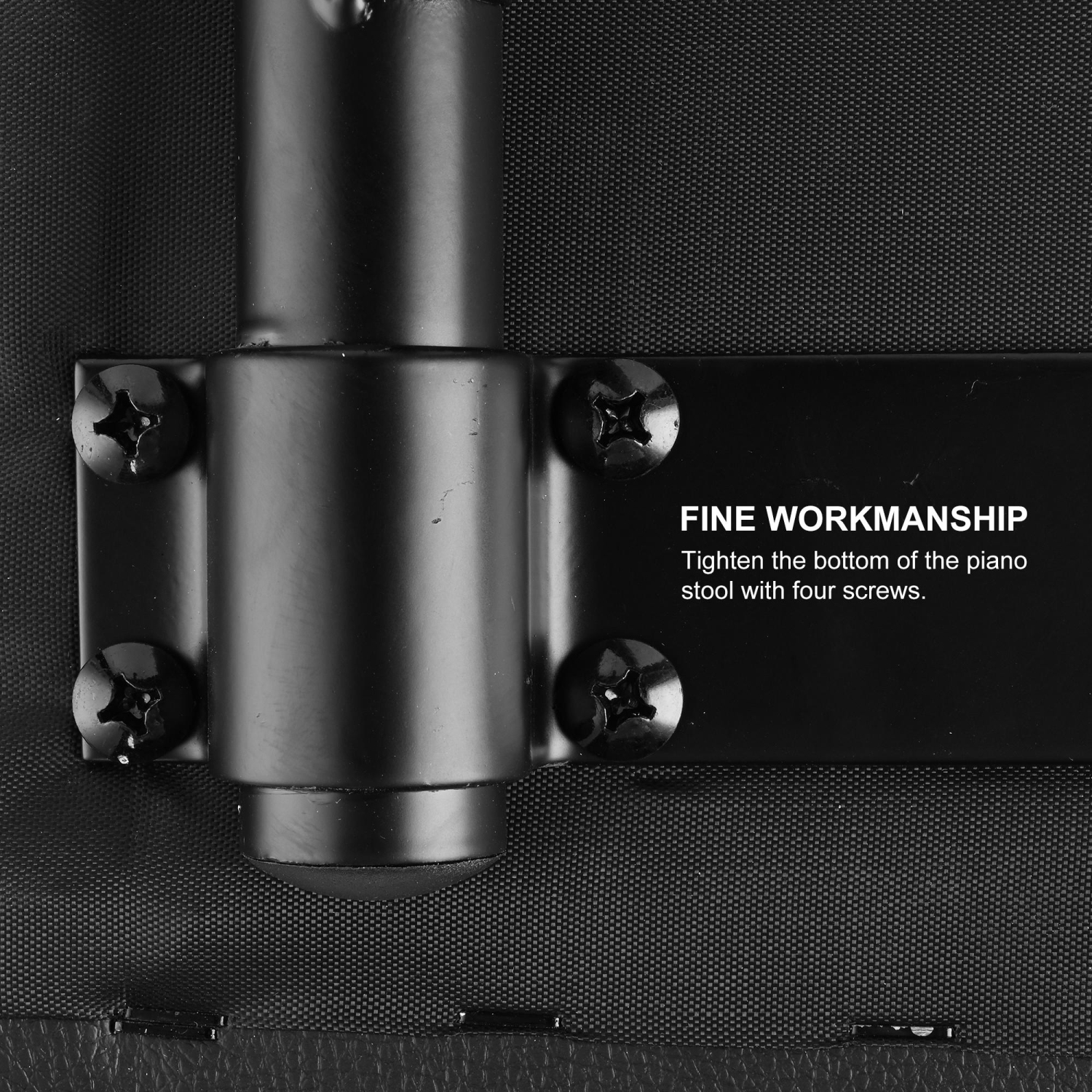 PrimeCables X style Adjustable Padded Piano Keyboard Bench Seat with Rubber Feet, Folding Chair Piano Bench Stools, Black