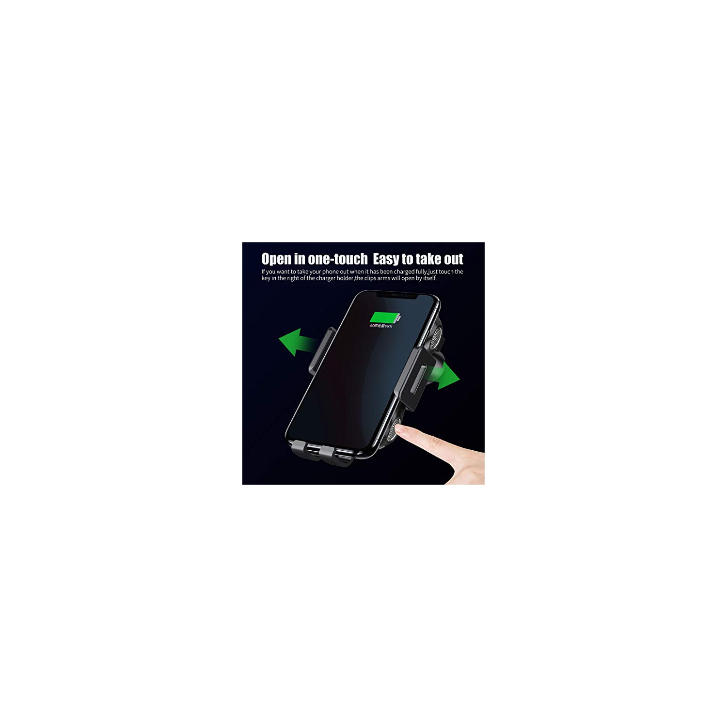 10W Car Wireless Charger, Full-Automatic Wireless Fast Car Mount, Fast Wireless Car Charger,Air Vent Phone