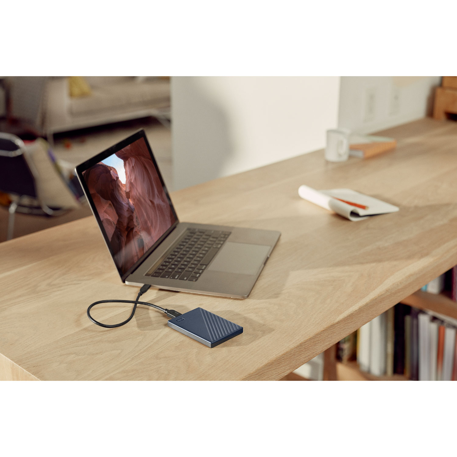 WD My Passport 5TB USB 3.0 Desktop Portable Hard Drive for Mac - Blue