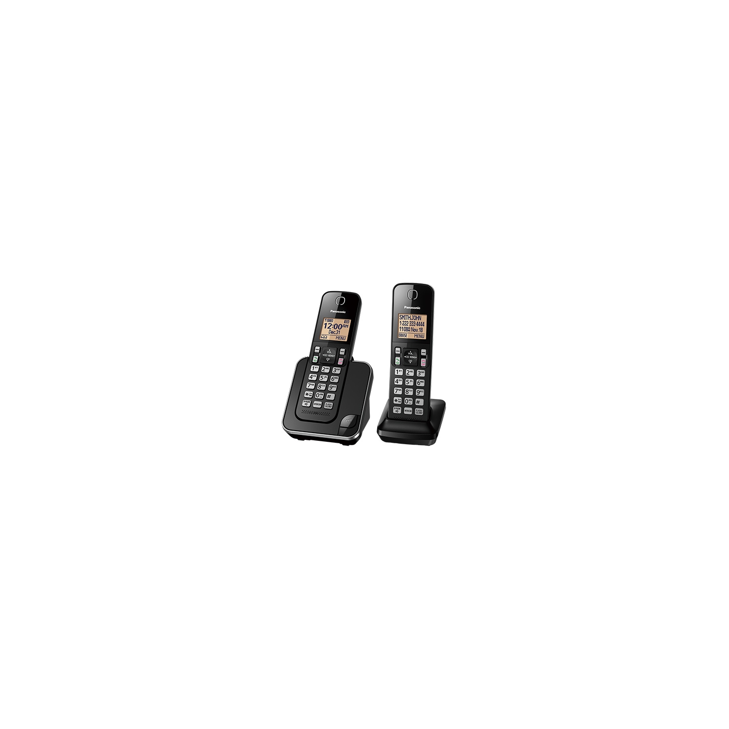 Panasonic KX-TGC382B Digital cordless phone with 2 handsets Open Box (Open Box)