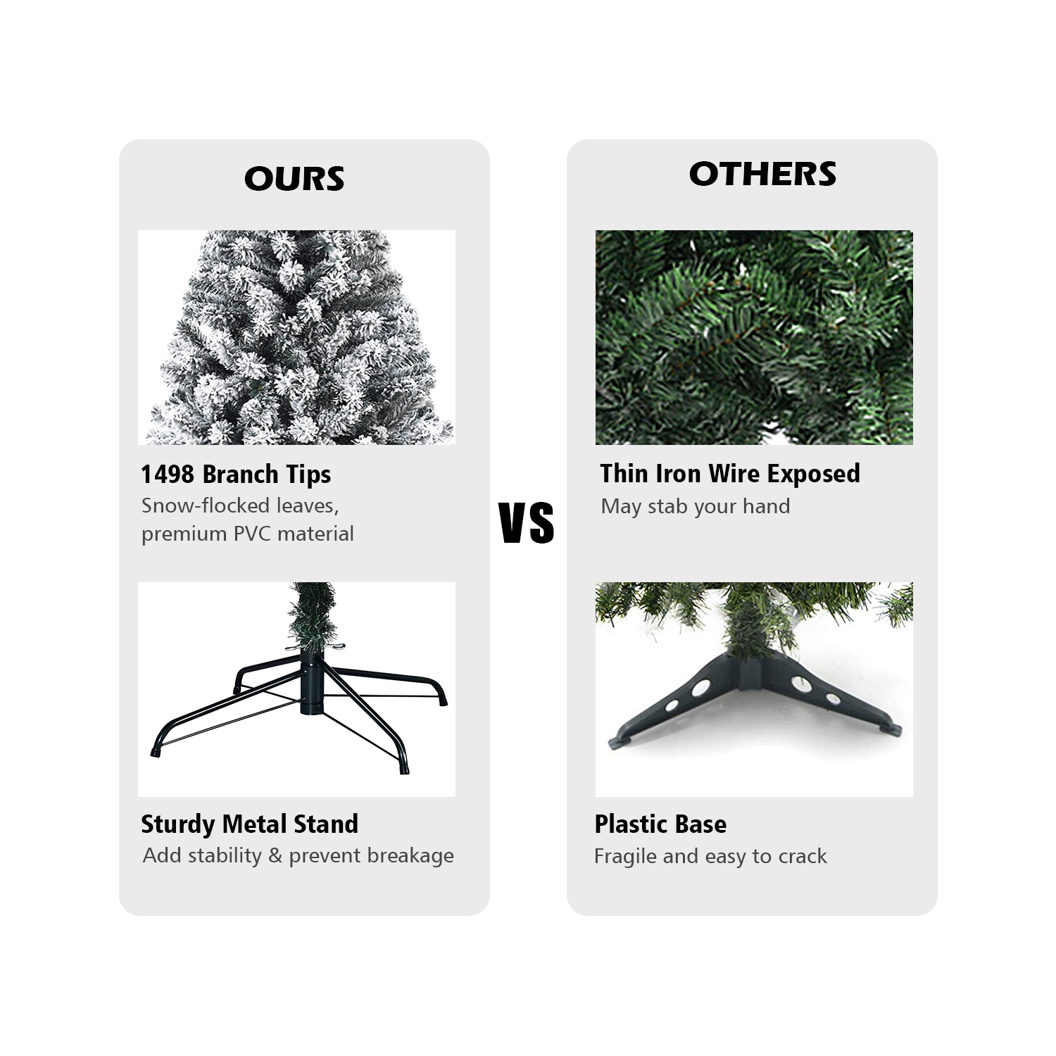 Portemanteau à charnières de qualité supérieure sans cadre 9 pi de Costway avec support en métal