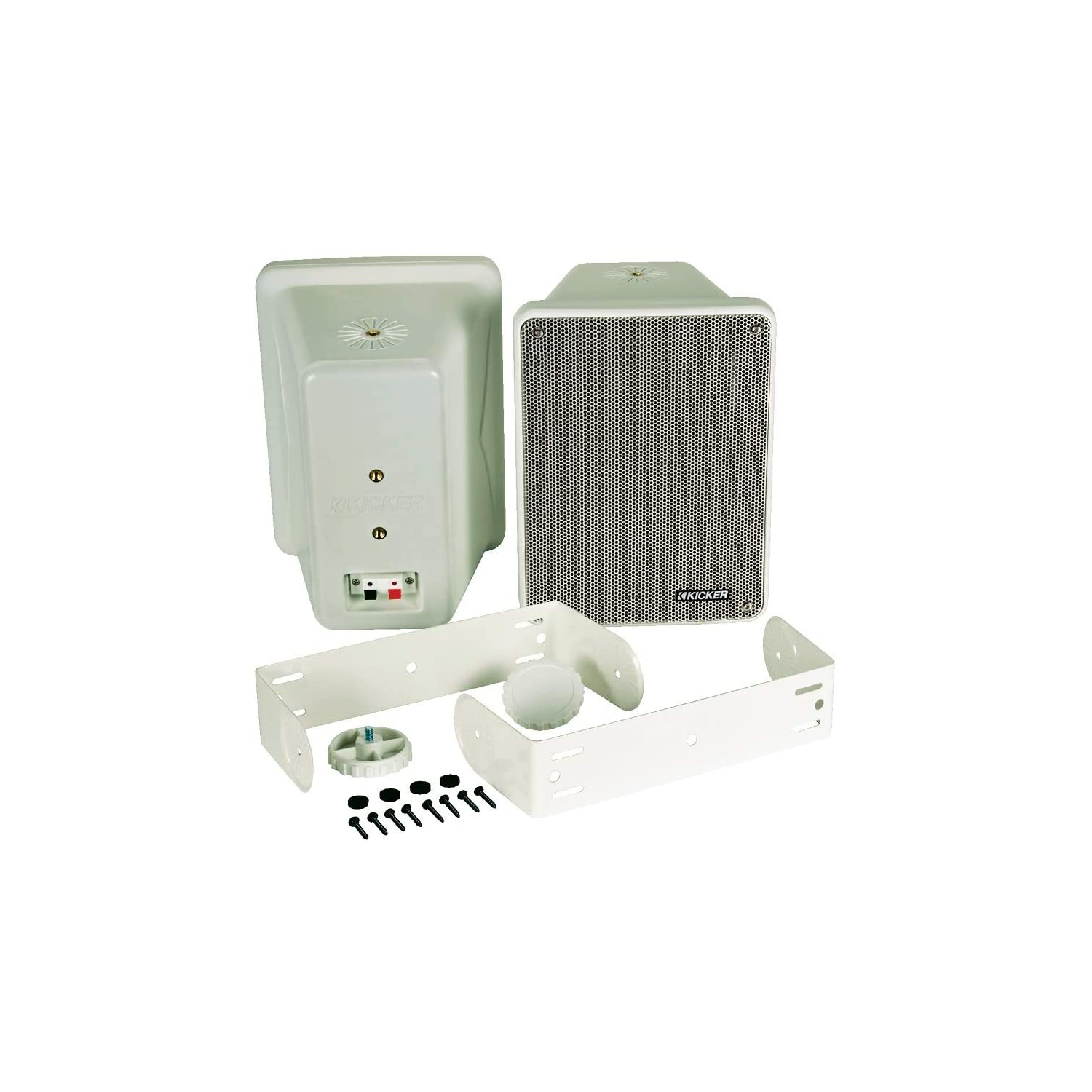 Kicker KB6 Outdoor/Indoor Speakers with Mounting Brackets