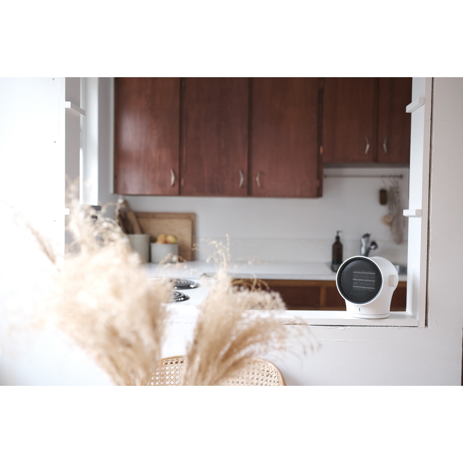 JS Mini Heater – Ceramic oscillating space heater for small spaces 1000W - 2 heating mode + cooling fan mode