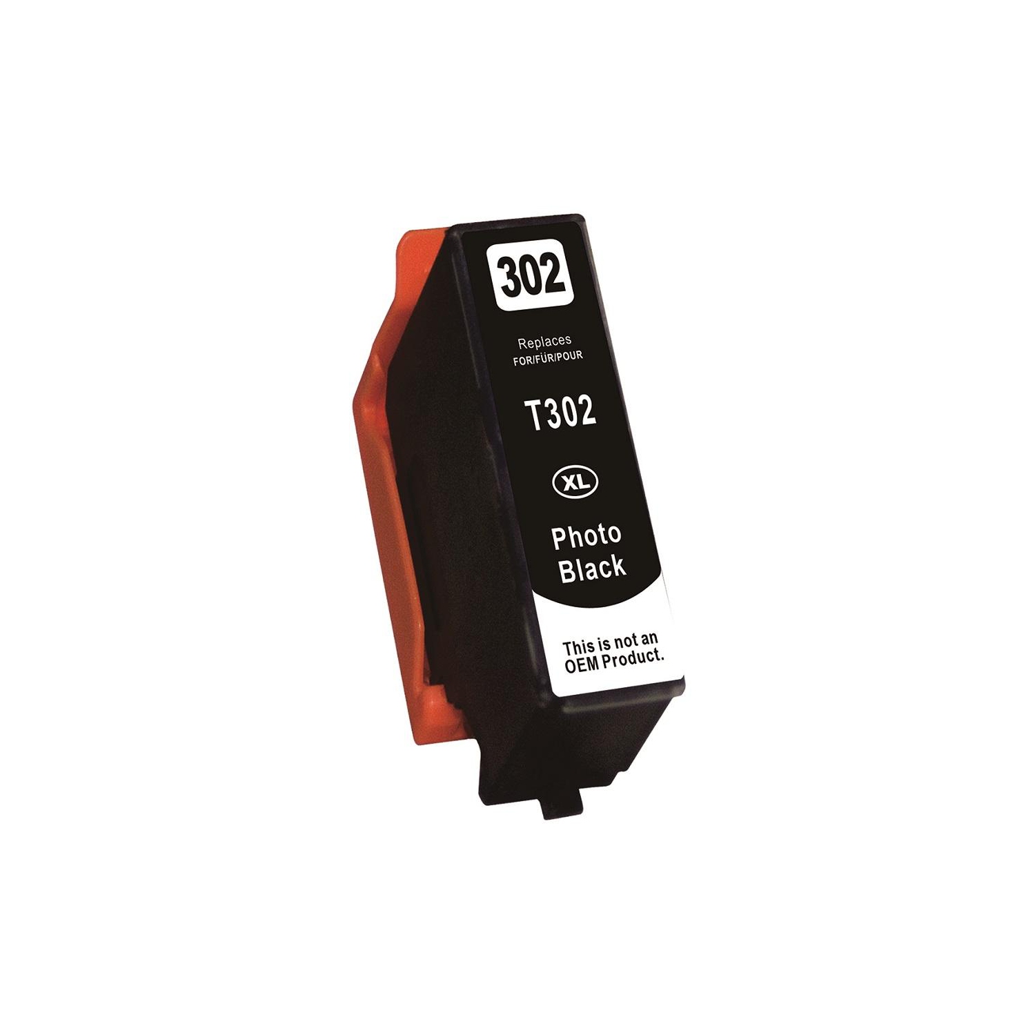 Cartouche d’encre noire photo T302XL120 d’Epson compatible avec SuperInk