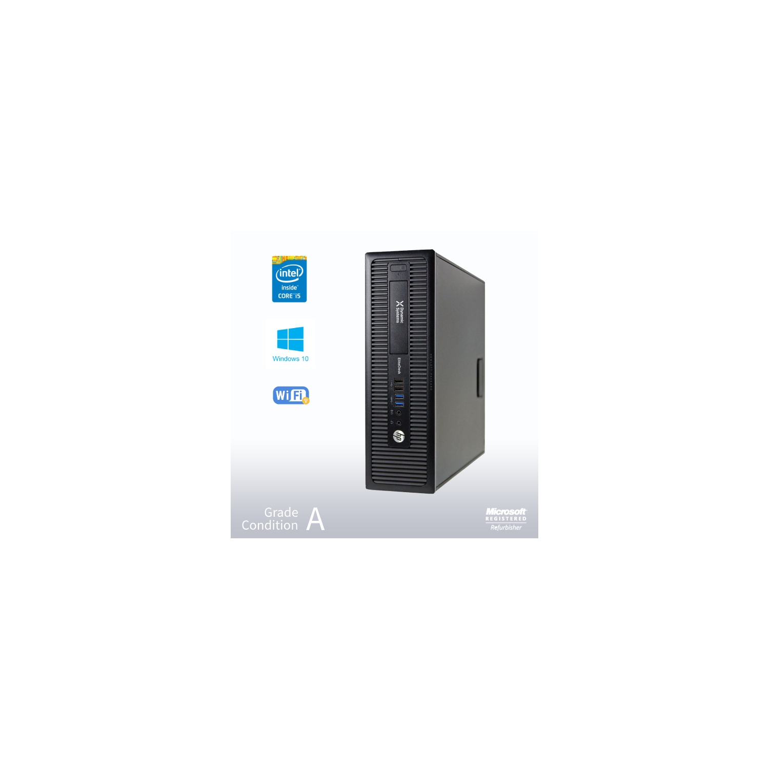 Refurbished - HP ProDesk 800 G1 SFF Desktop, Intel i5 4570 3.2GHz/32GB /500GB HDD/ DVD/ Win10 Pro/Fast AC 600 WiFi USB