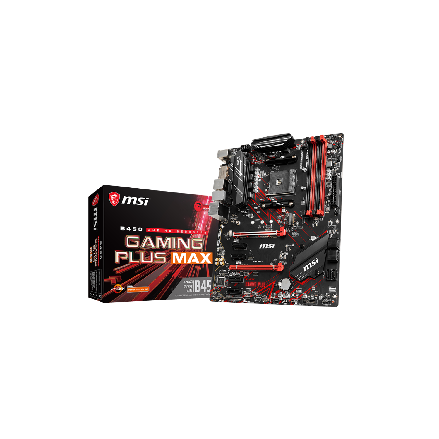 MSI B450 GAMING PLUS MAX ATX Motherbaord (Supports 1st, 2nd and 3rd Gen AMD Ryzen CPU, AM4, DDR4, PCIe 3.0, M.2, ATX)
