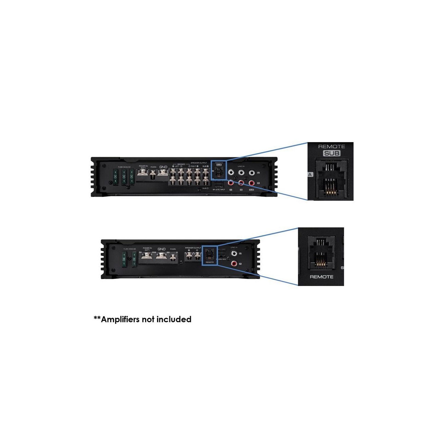 Kenwood KCA-RC01A commande de niveau filaire optionnelle pour les amplificateurs X802-1 et X502-1, pour l’auto, noir