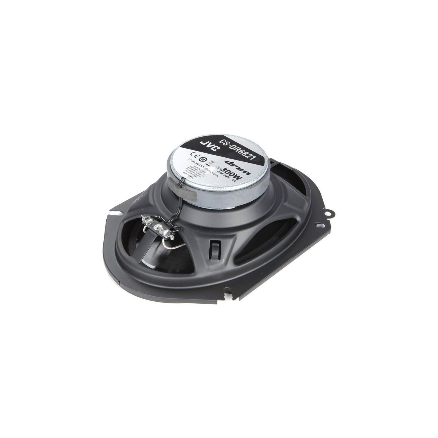 JVC CS-DR6821 6 x 8" 2-Way Coaxial Stereo Speakers 300W, For Car, Black