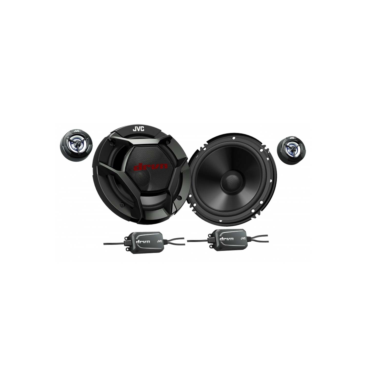 JVC CS-DR601C 6-1/2" 2-Way Component Speakers / 360W Max Power, For Car, Black