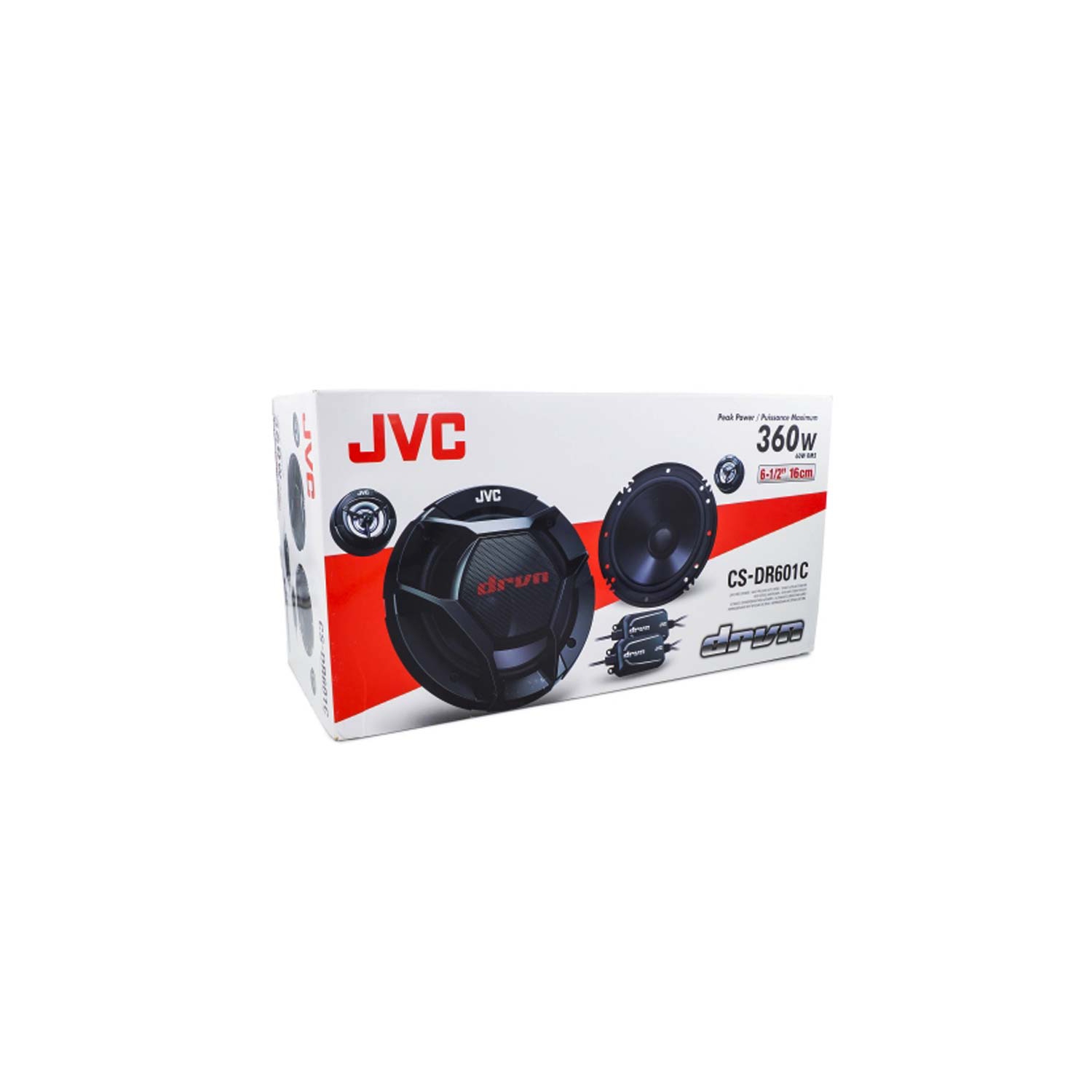 JVC CS-DR601C 6-1/2" 2-Way Component Speakers / 360W Max Power, For Car, Black
