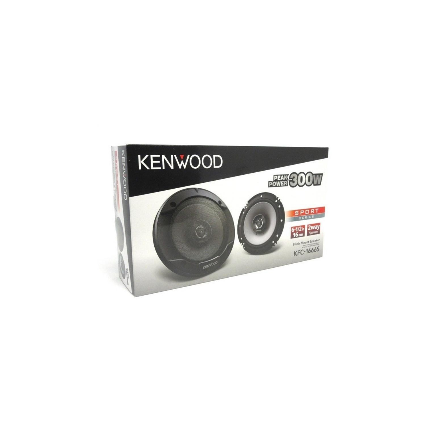 Kenwood Haut-Parleur Coaxial KFC-1666S 6.5 "Sport Series 300W, Pour Voiture, Noir