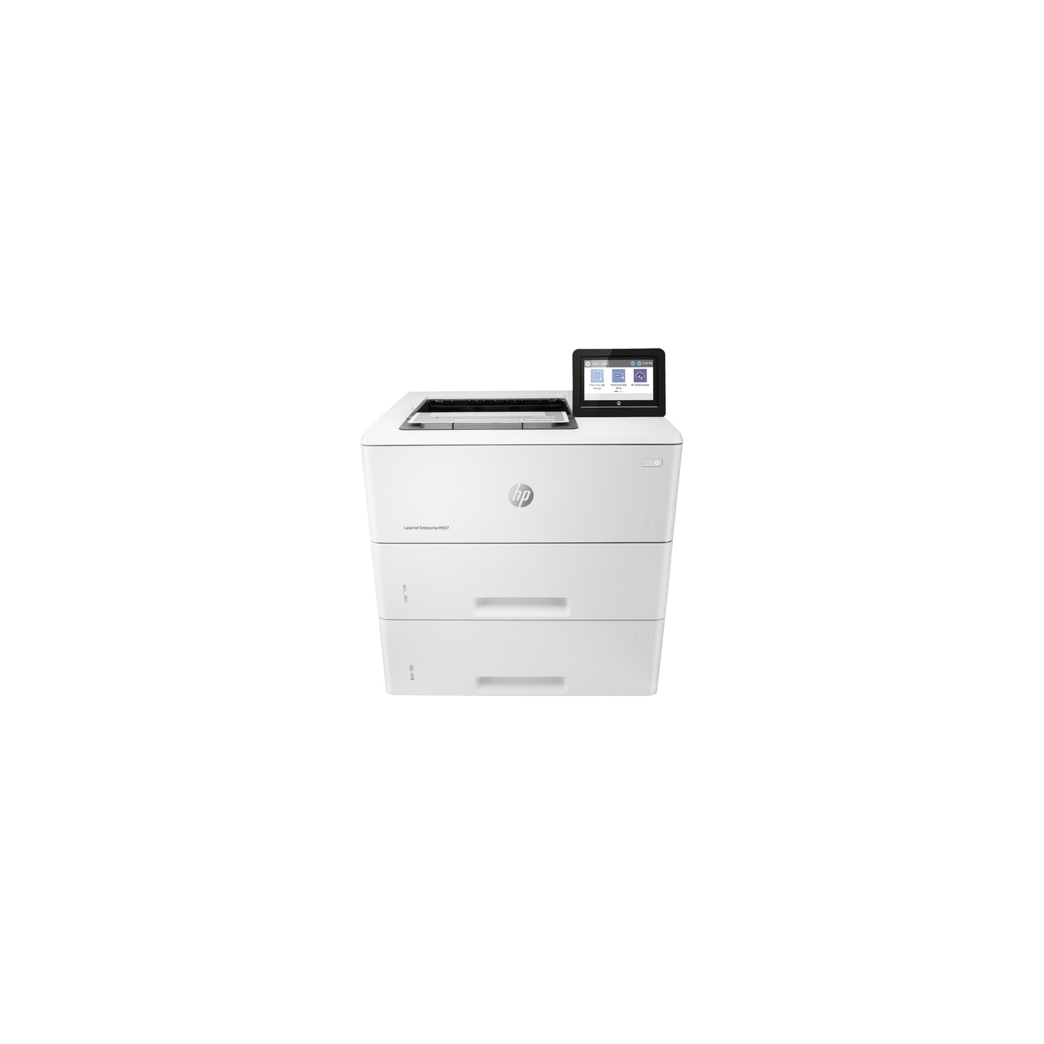 HP LaserJet M507x Monochrome Desktop Laser Printer - White -