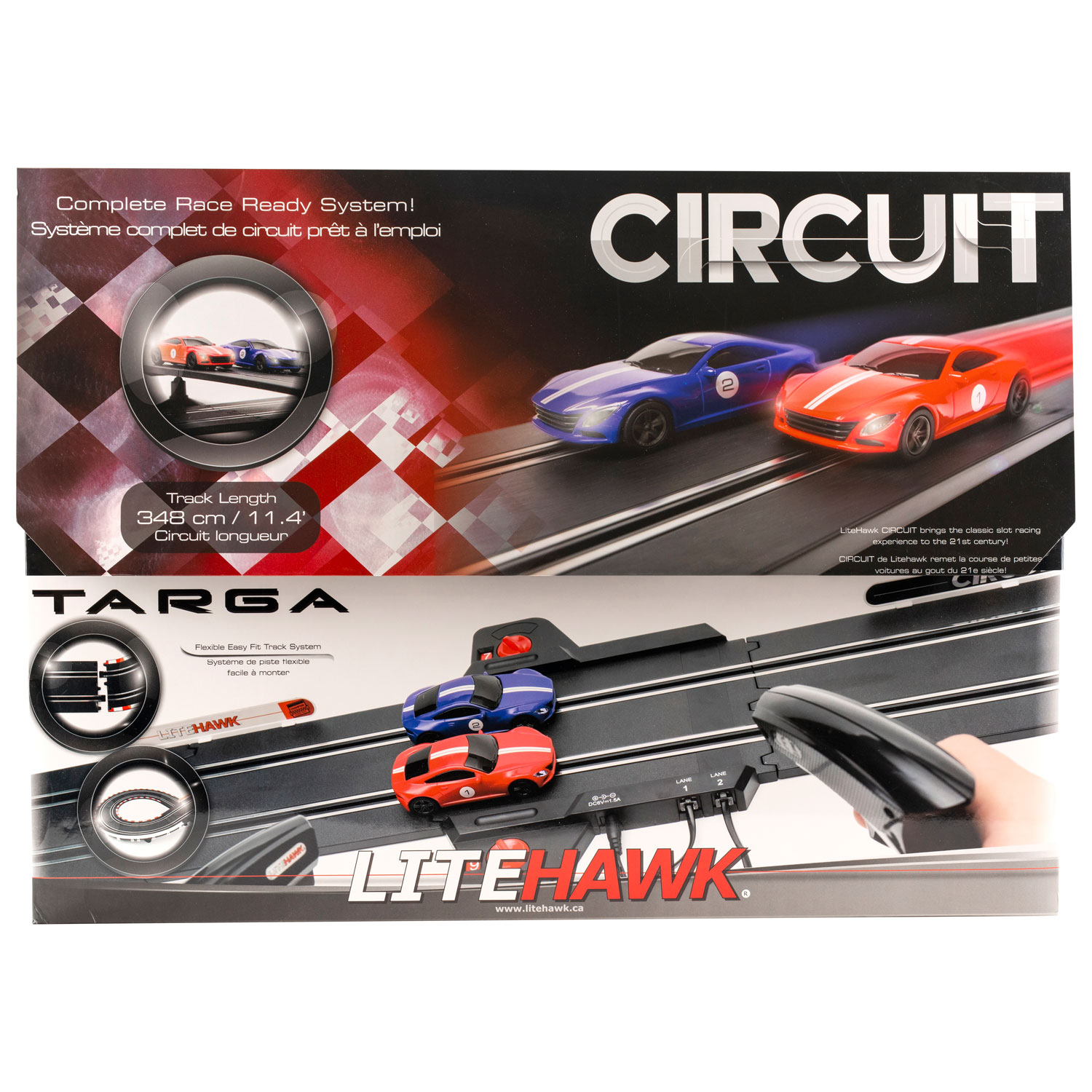 litehawk hot pursuit slot car track