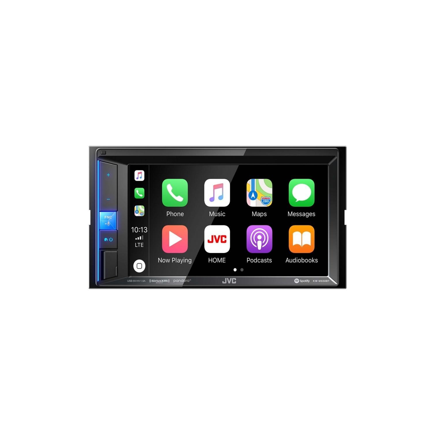 JVC KW-M650BT Radio/Récepteur Multimédia Numérique avec Moniteur Tactile Résistant de 6,2 ", Bluetooth, Pour Voiture, Noir