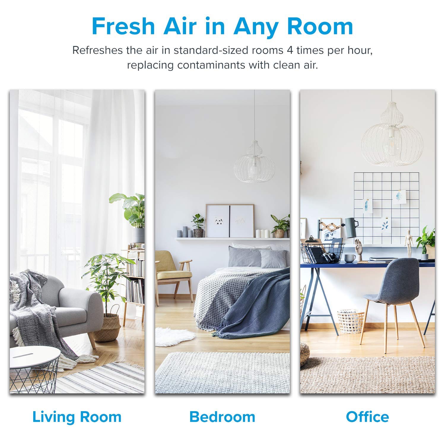 LEVOIT Air Purifier for Home Smokers Allergies and Pets Hair, True HEPA Filter, Quiet in Bedroom,LV-H132, Black