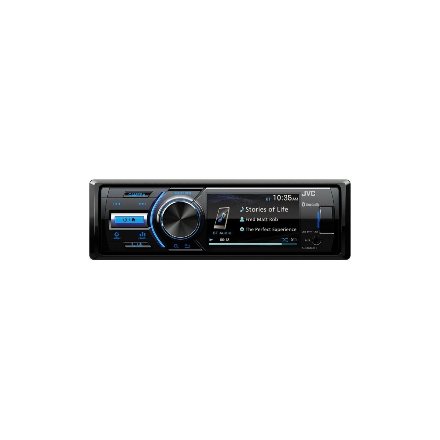JVC KD-X560BT Radio/Récepteur Multimédia Numérique avec Bluetooth pour Voiture, Noir