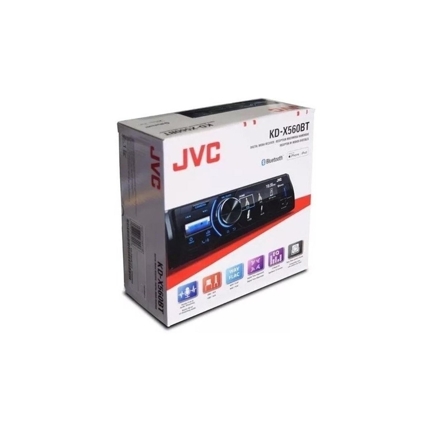 JVC KD-X560BT Radio/Récepteur Multimédia Numérique avec Bluetooth pour Voiture, Noir