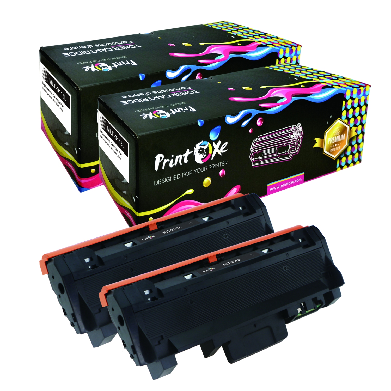 2 cartouches d’encre en poudre compatible MLT-D118L pour imprimantes Xpress M3015DW de Samsung; M3065 FW; capacité élevée de D118S de 4,000 pages