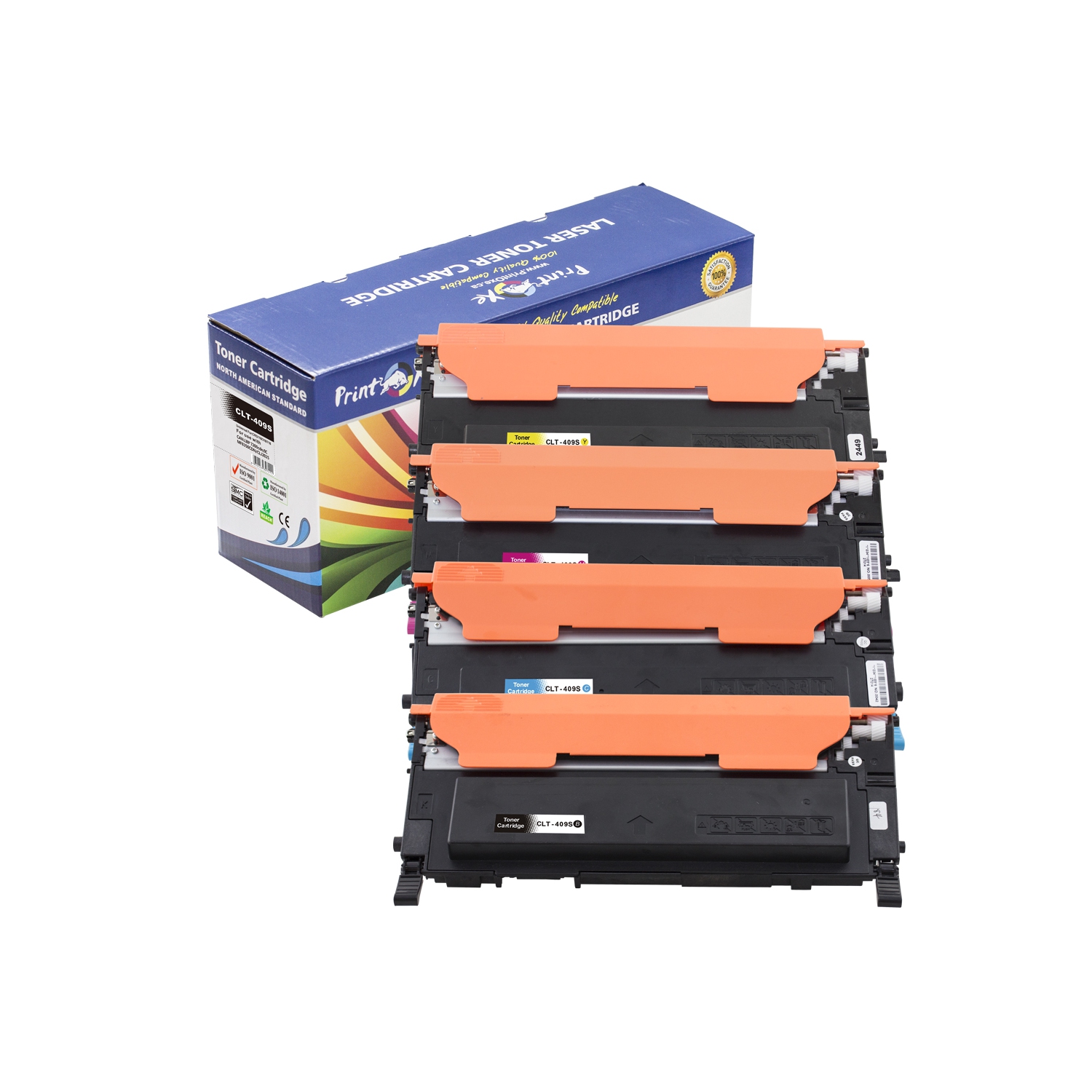 PRINTOXE® CLT 409S Compatible Set of 4 Toner Cartridges CLT-409S for Samsung CLP-310 / CLP-310N / CLP-315 / CLP-315W / CLX-3170FN / CLX-3175 /