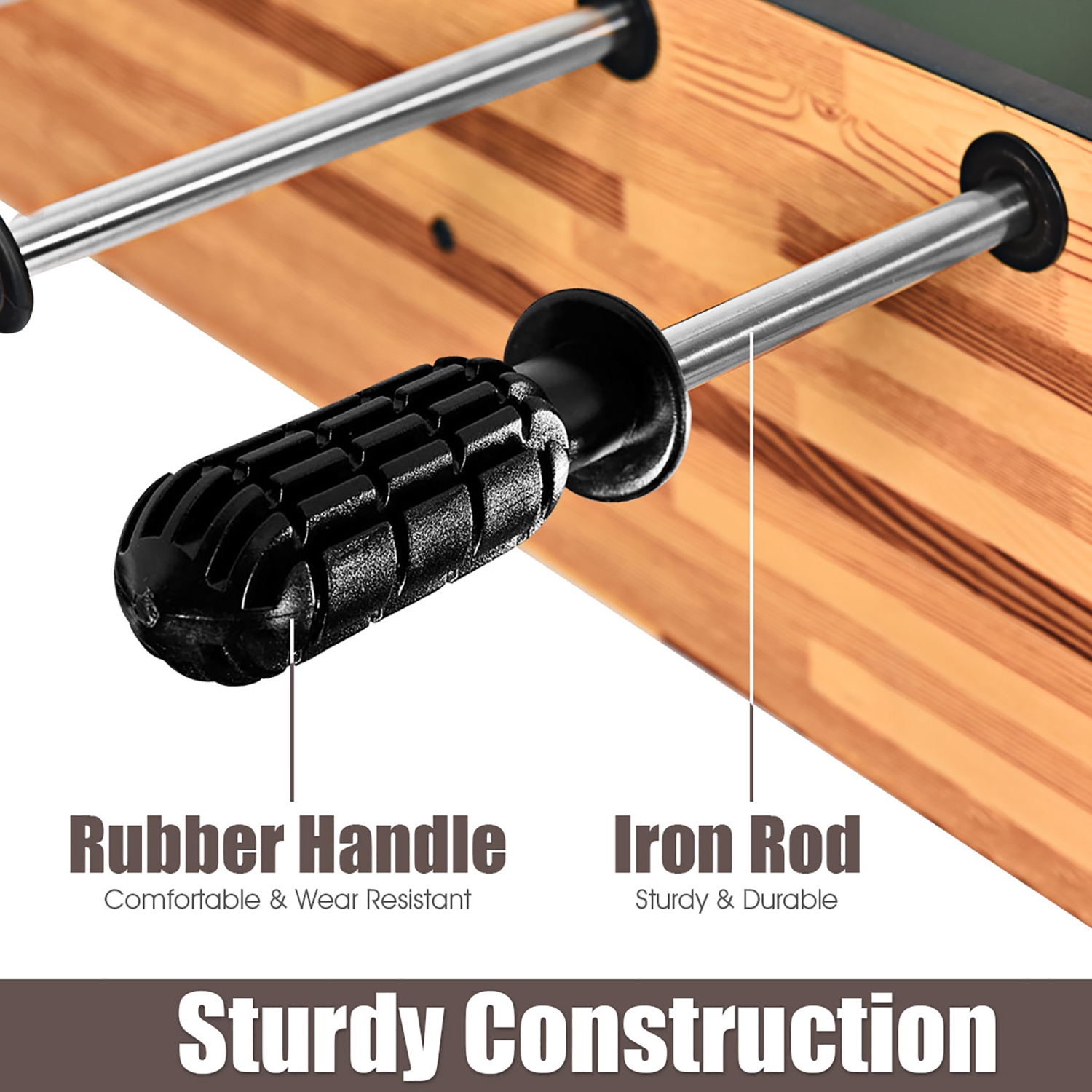 Costway 48'' 3-In-1 Multi Combo Game Table Foosball Soccer Billiards Pool Hockey Kids