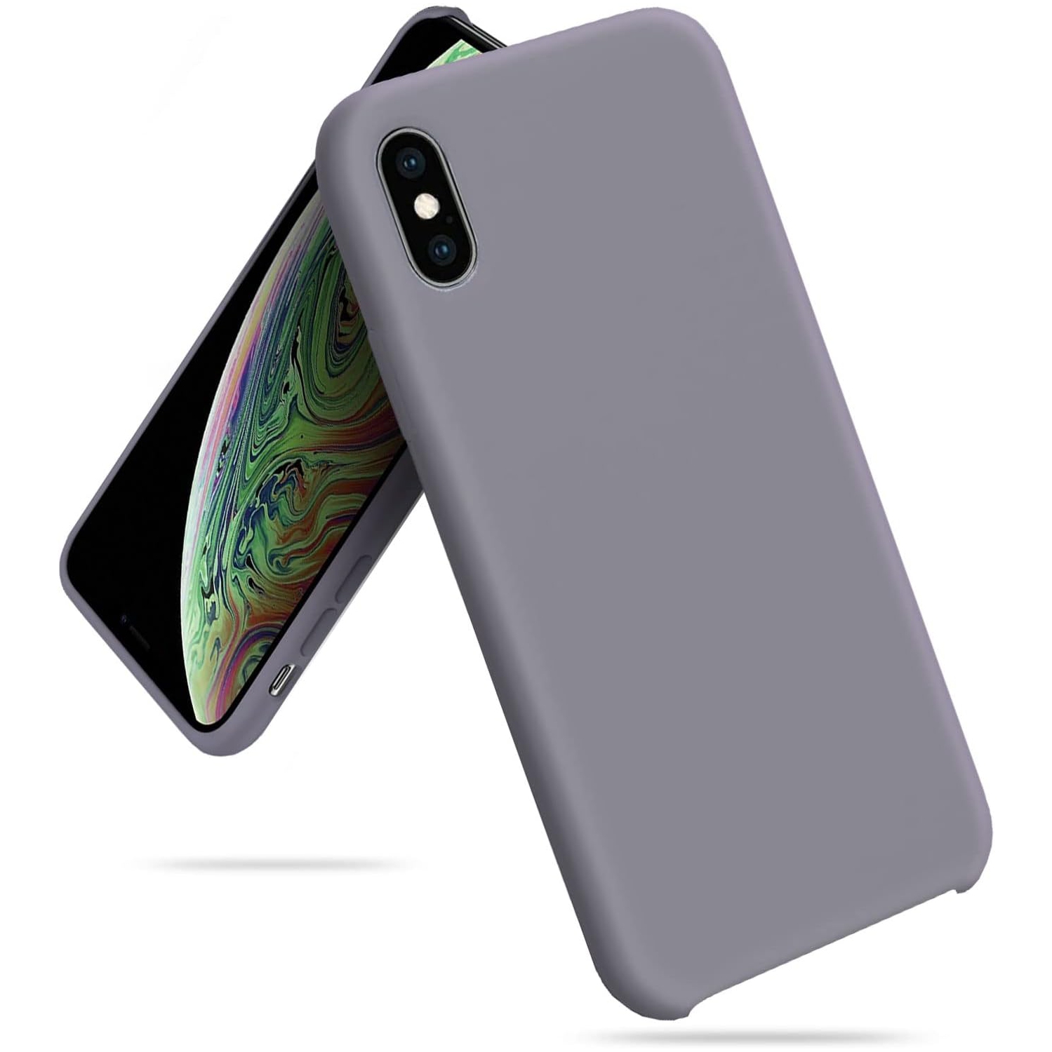TUDIA iPhone Xs Max Case 2018 Soft Silicone Cover - Lavender Gray