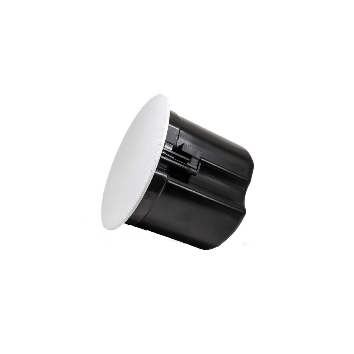 SyncSystem SS-ICS-6E Haut-Parleur Encastré 6.5 '' Woofer + 0.5 '' Tweeter, Boîte Arrière Intégrée, Gris