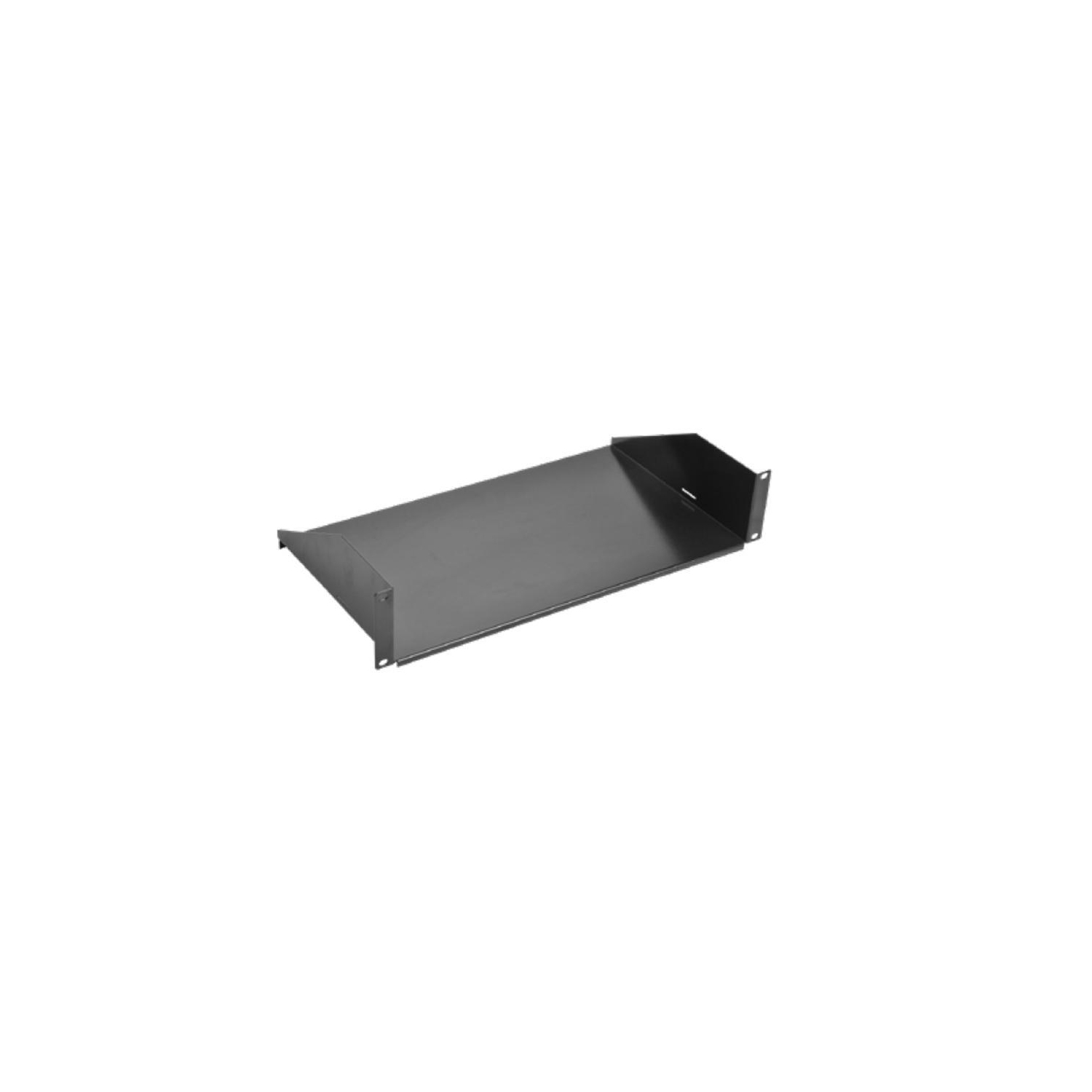 SyncSystem SSYS-S2U Universal Rack Shelf 2U-14'' for Server Cabinet, Black
