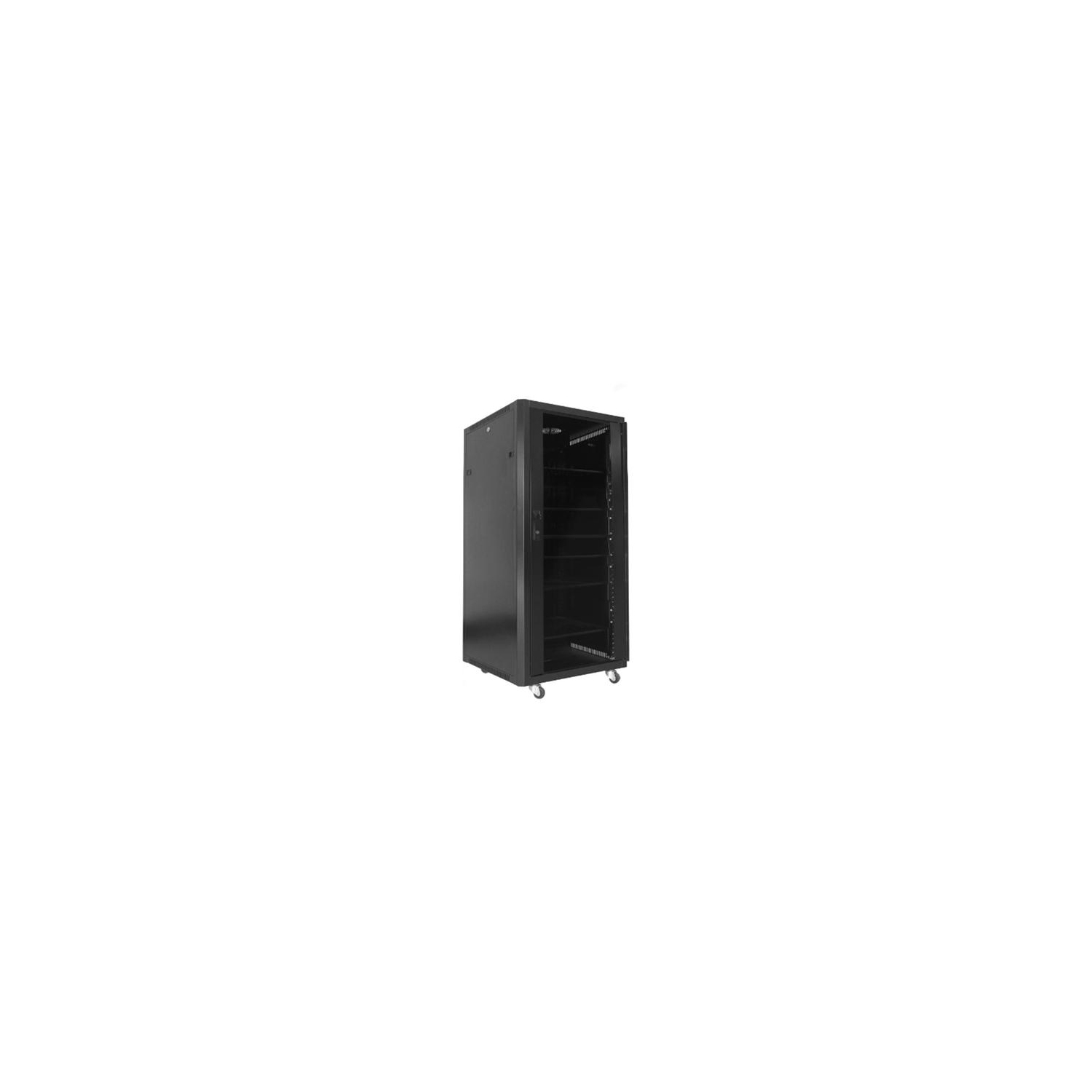 SyncSystem SSYS-RACK-27 Cabinet de Serveur / Rack AV 27U Avec Porte en Verre, Noir