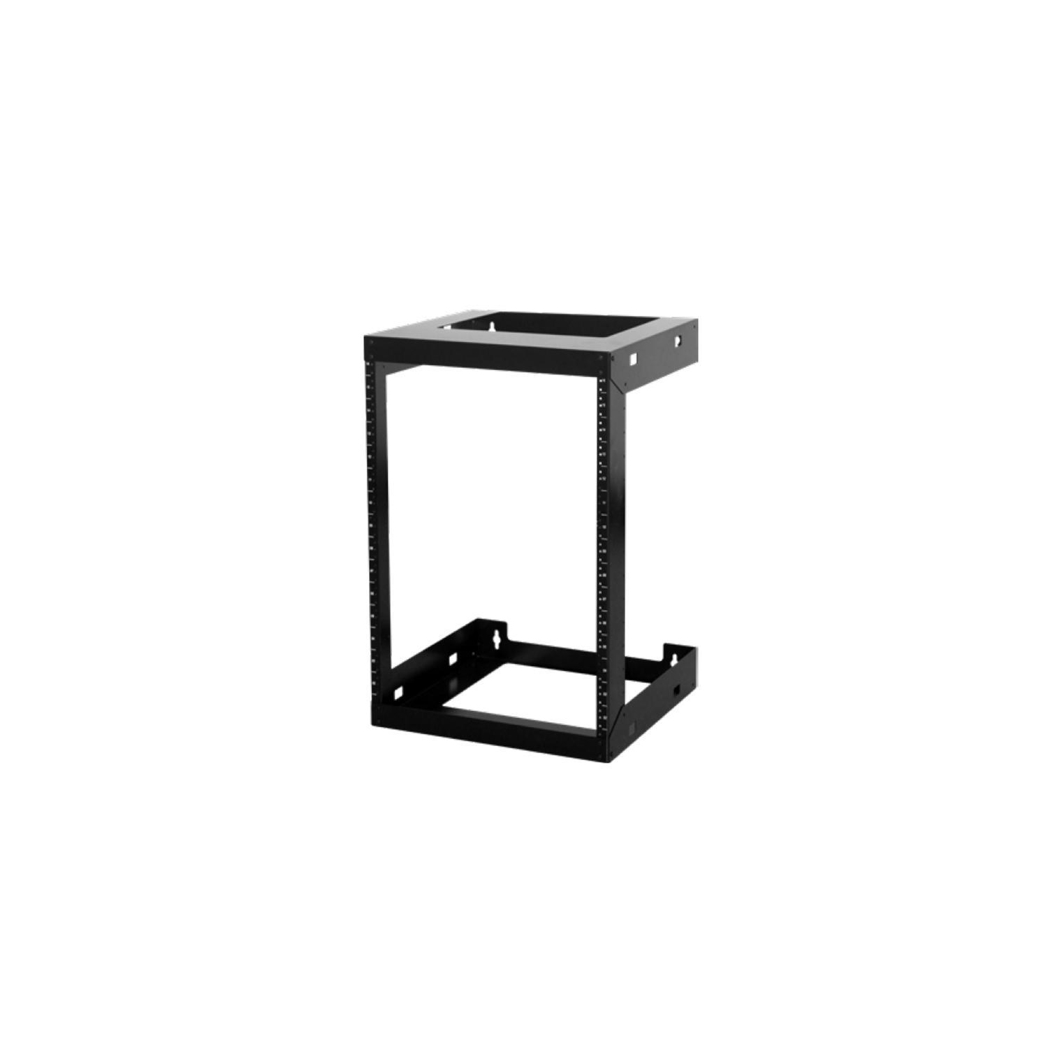 SyncSystem SSYS-WMOF-01-15 Cadre Ouvert / Support Mural 15U, Noir