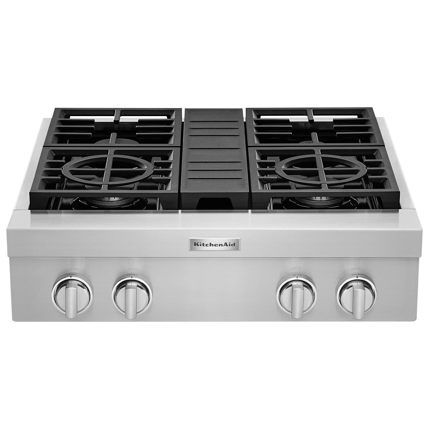 KitchenAid 30" 4-Burner Gas Cooktop - Stainless Steel
