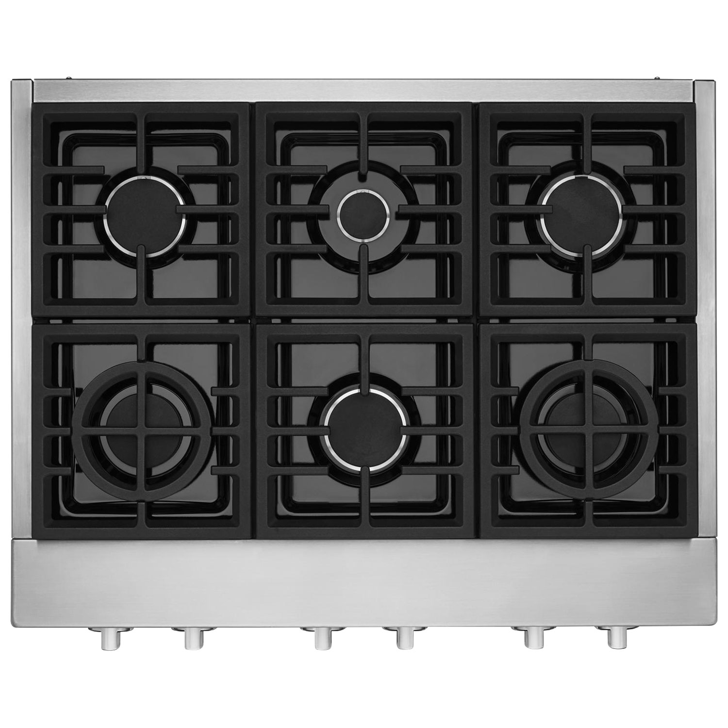 KitchenAid 36" 6-Burner Gas Cooktop - Stainless Steel