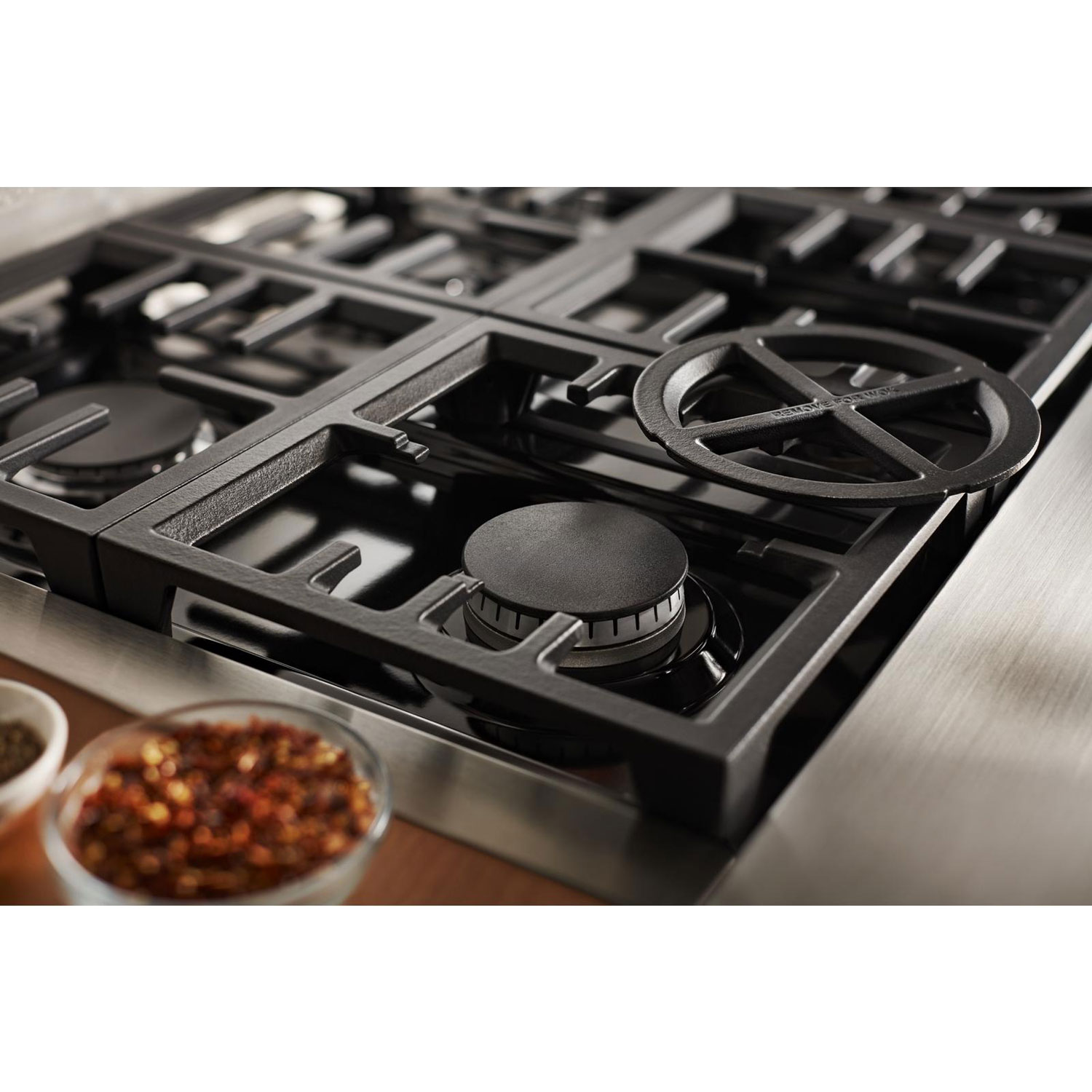 KitchenAid 36" 6-Burner Gas Cooktop - Stainless Steel