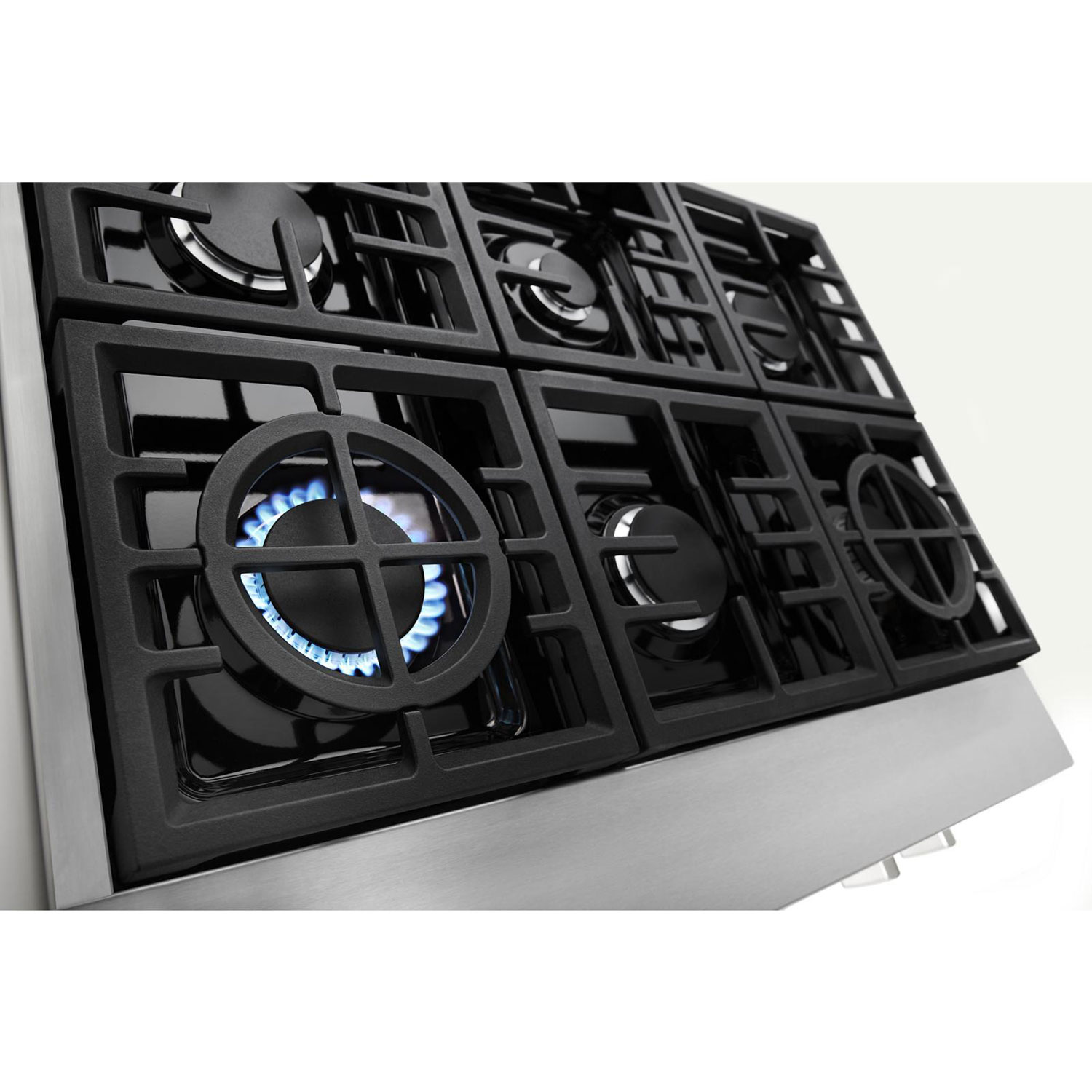 KitchenAid 36" 6-Burner Gas Cooktop - Stainless Steel